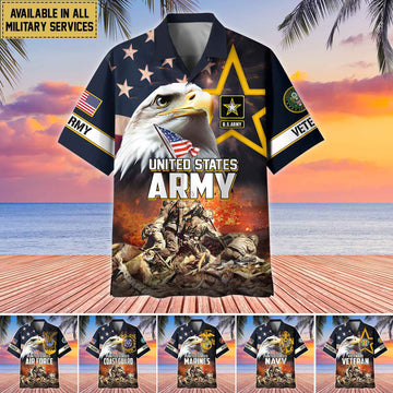 Premium Honoring All Who Served US Veterans Hawaii Shirt, Gifts For Independence Day, Father's Day, Veterans Day, Gifts For Dad, Gifts For Husband Veteran BPVC180701
