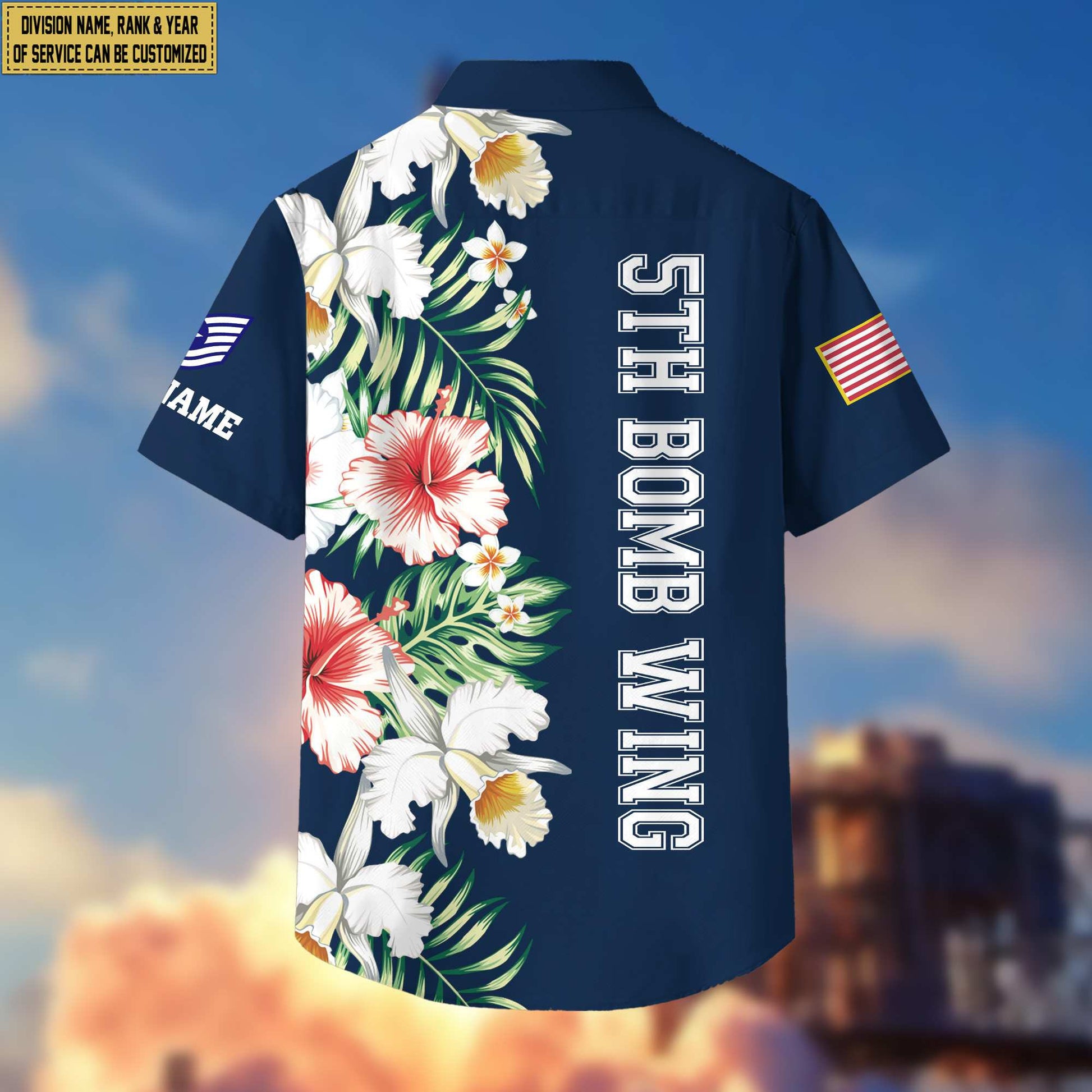 USAF Hawaii Shirt With Pocket, Custom Rank, Name, Unit, Gifts For Air Foce Veteran VPVC401304