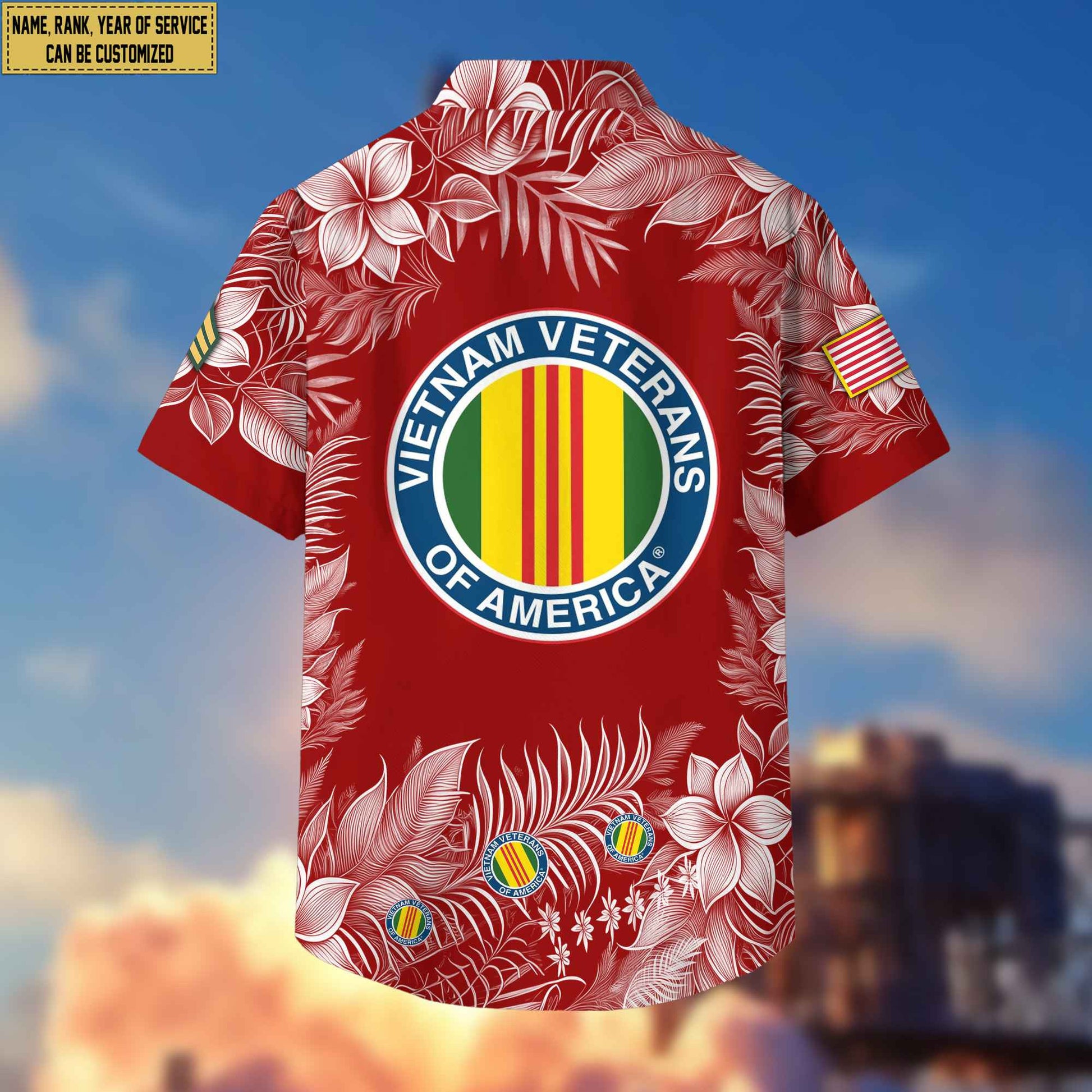 Premium Vietnam Veteran Hawaii Shirt With Pocket, Custom Name, Rank, Gifts For Vietnam Veteran VPVC400406