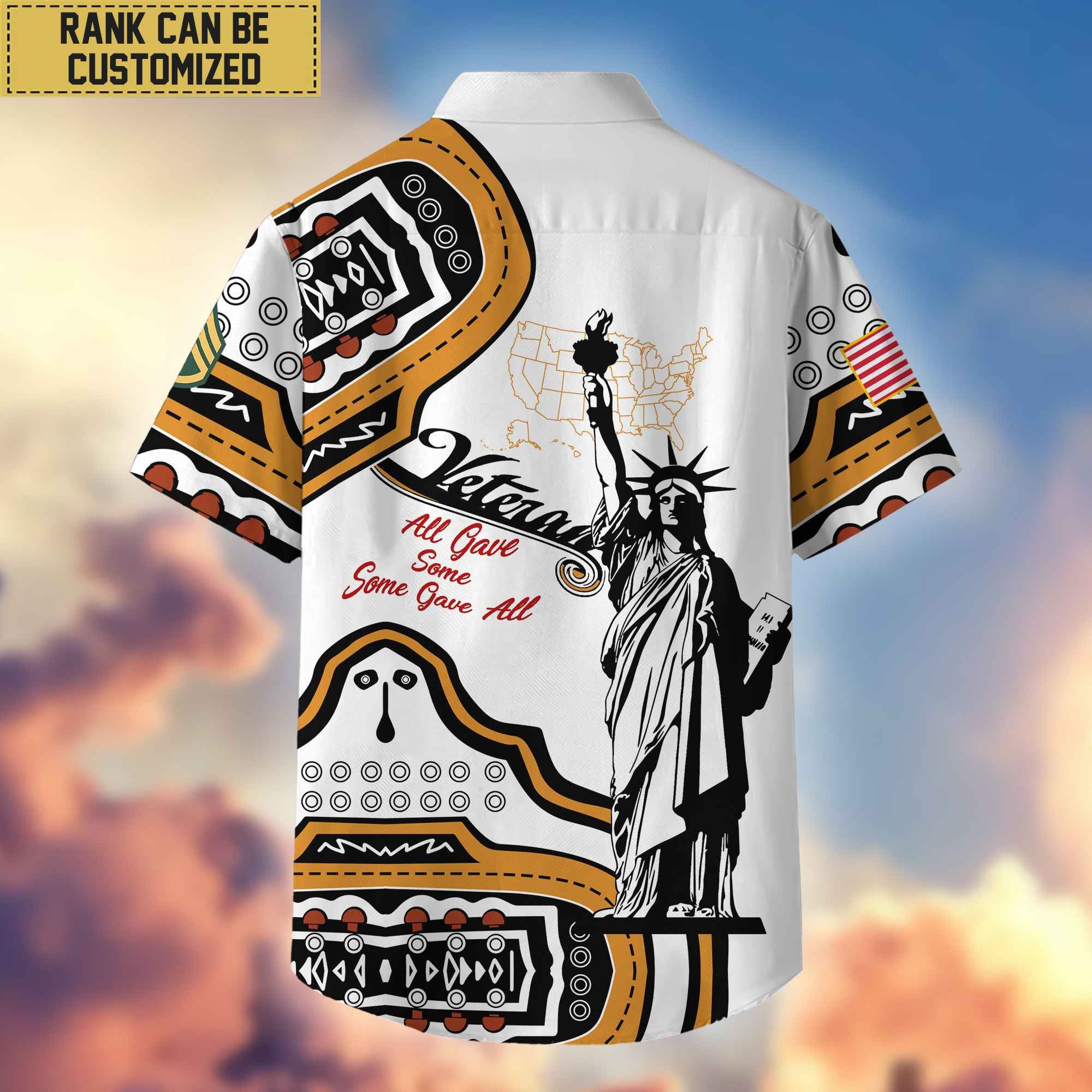 Premium Custom US Army Hawaii Shirt With Pocket, Gifts For Veterans Day, Father's Day, Gifts for Army Veteran VPVC400901