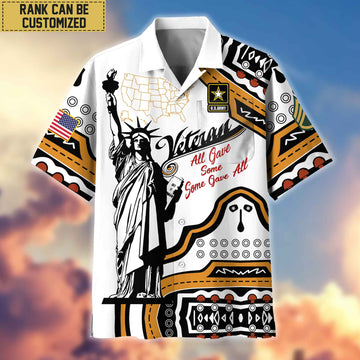 Premium Custom US Army Hawaii Shirt With Pocket, Gifts For Veterans Day, Father's Day, Gifts for Army Veteran VPVC400901