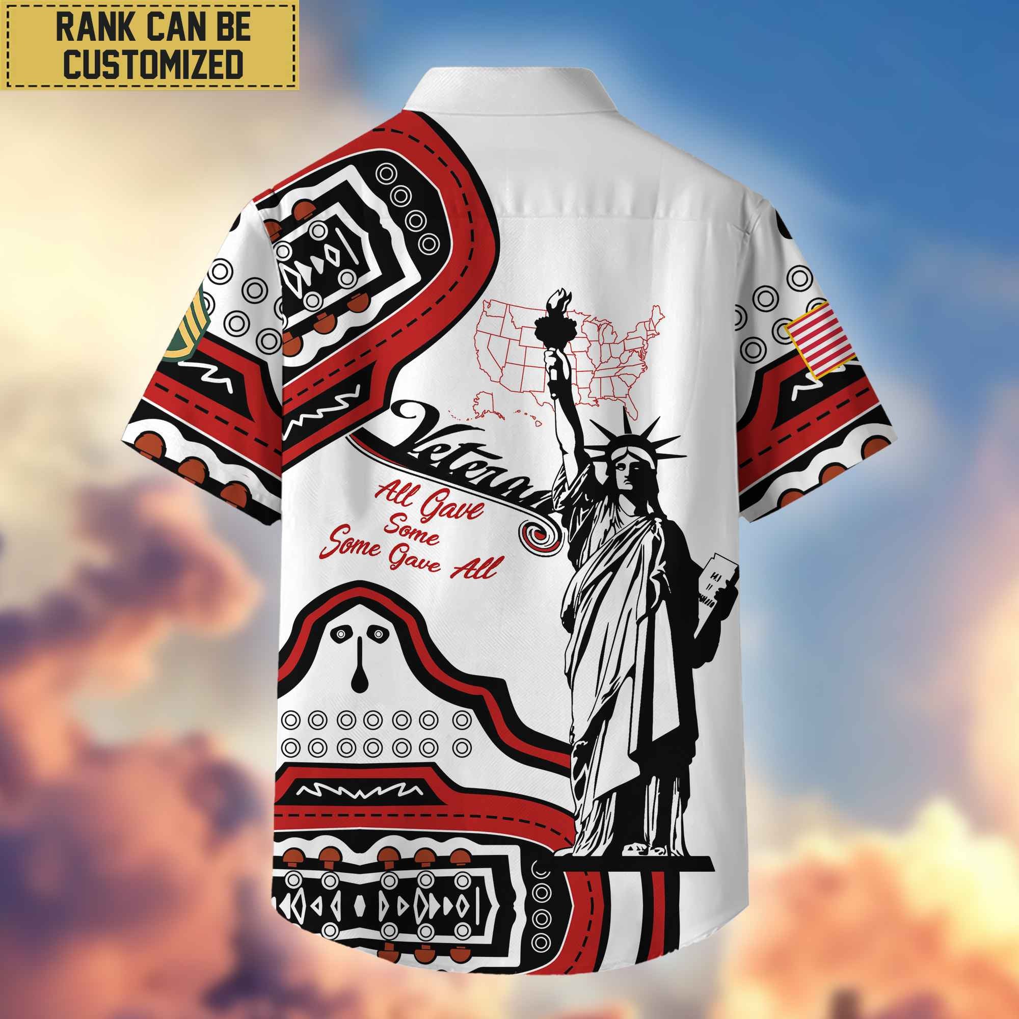 Premium Custom US Veteran Hawaii Shirt With Pocket, Gifts For Veterans Day, Father's Day, Gifts for US Veteran VPVC400907