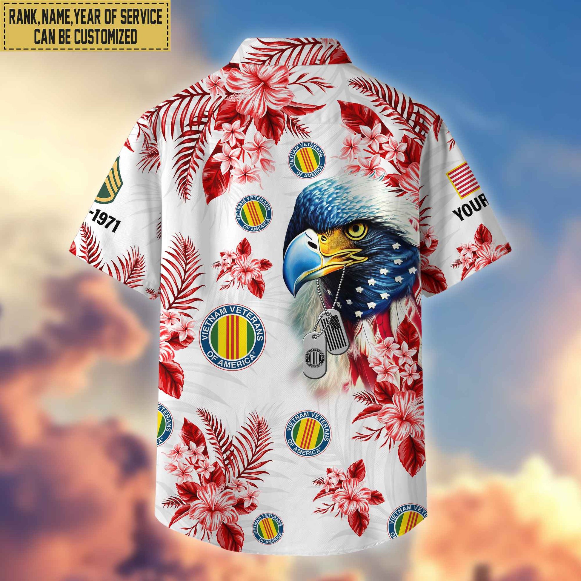 Vietnam Veteran Hawaii Shirt With Pocket, Custom Rank, Name, Gifts For Vietnam Veteran VPVC401606