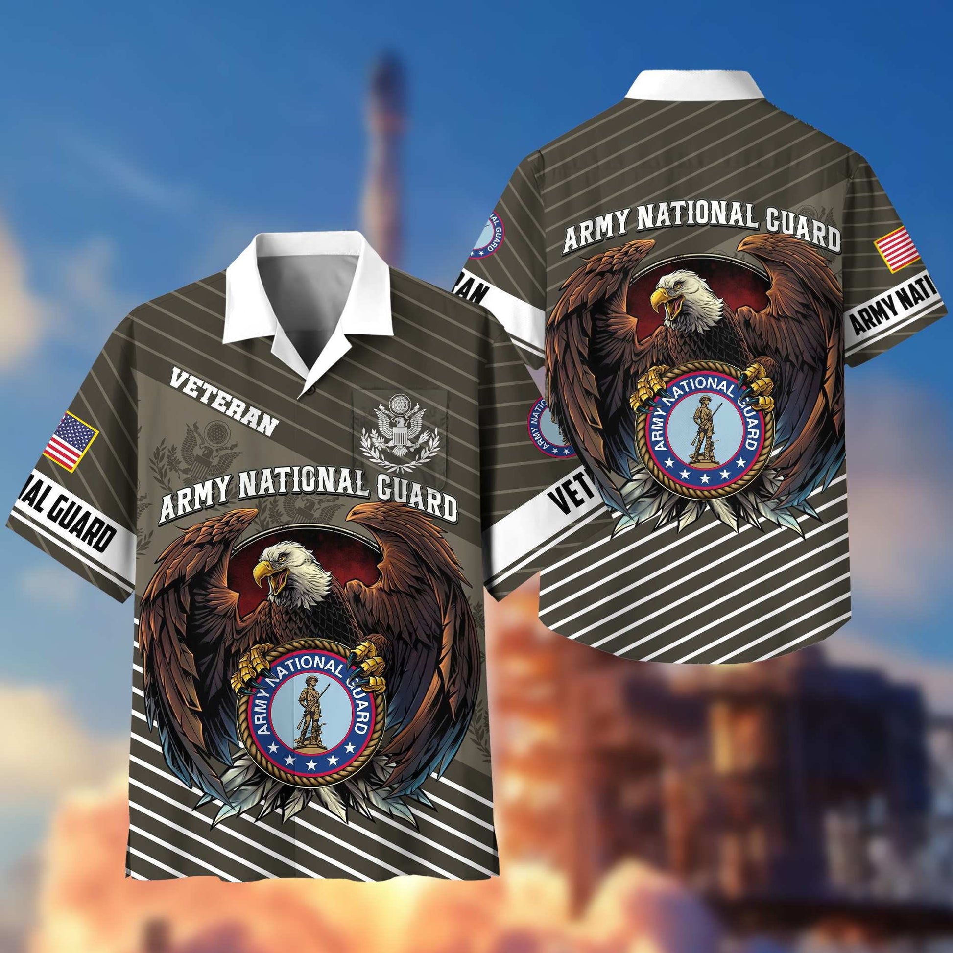 Premium US Veterans Hawaiian Shirt With Pocket, Gifts For Independence Day, Father's Day, Veterans Day, Gifts For Dad, Gifts For Husband Veteran BPVC250702