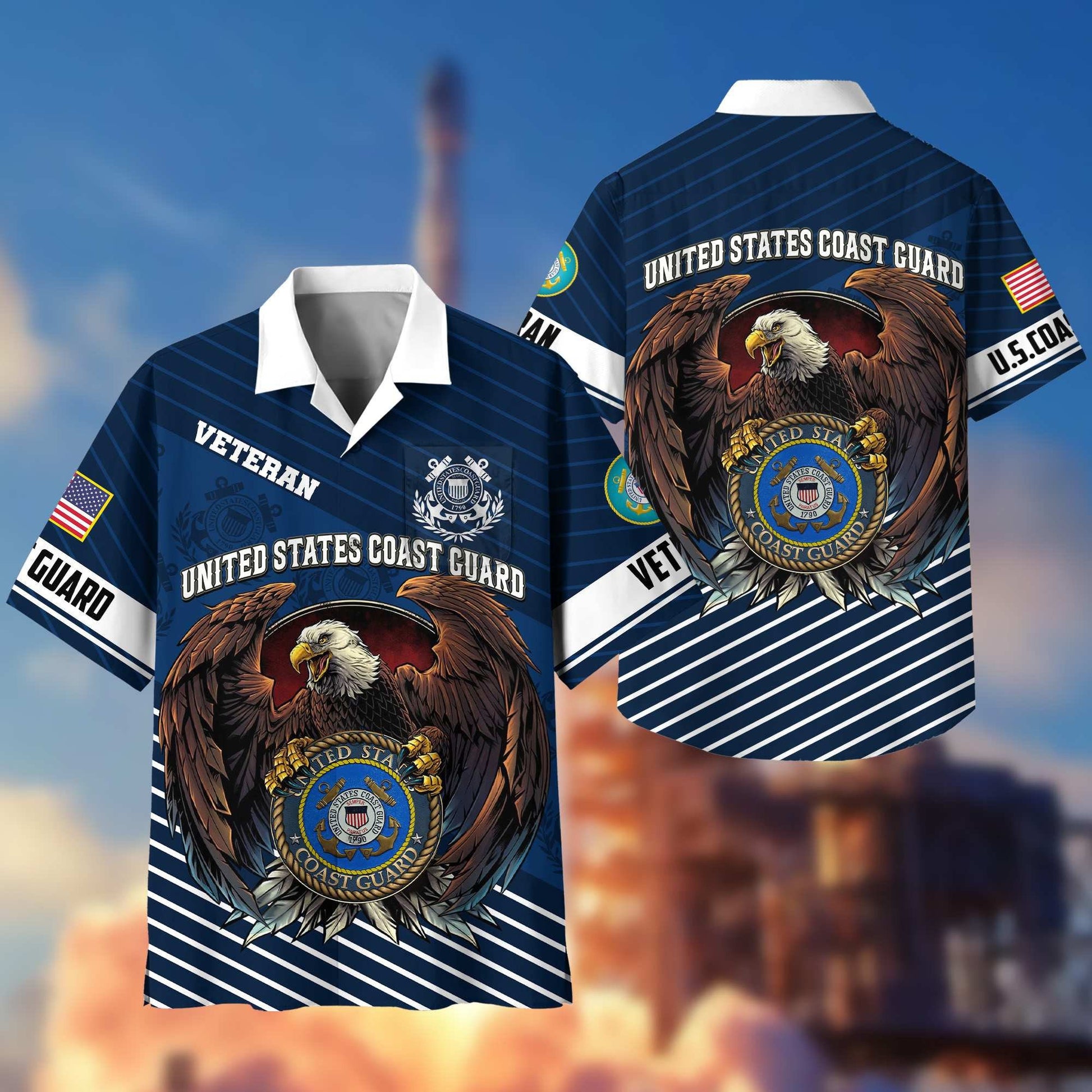 Premium US Veterans Hawaiian Shirt With Pocket, Gifts For Independence Day, Father's Day, Veterans Day, Gifts For Dad, Gifts For Husband Veteran BPVC250702