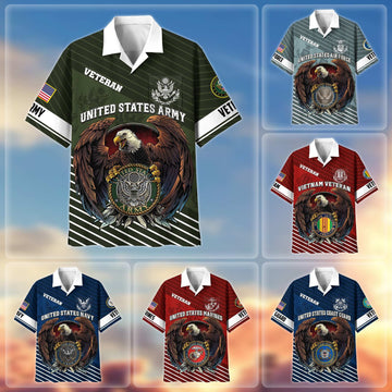Premium US Veterans Hawaiian Shirt With Pocket, Gifts For Independence Day, Father's Day, Veterans Day, Gifts For Dad, Gifts For Husband Veteran BPVC250702
