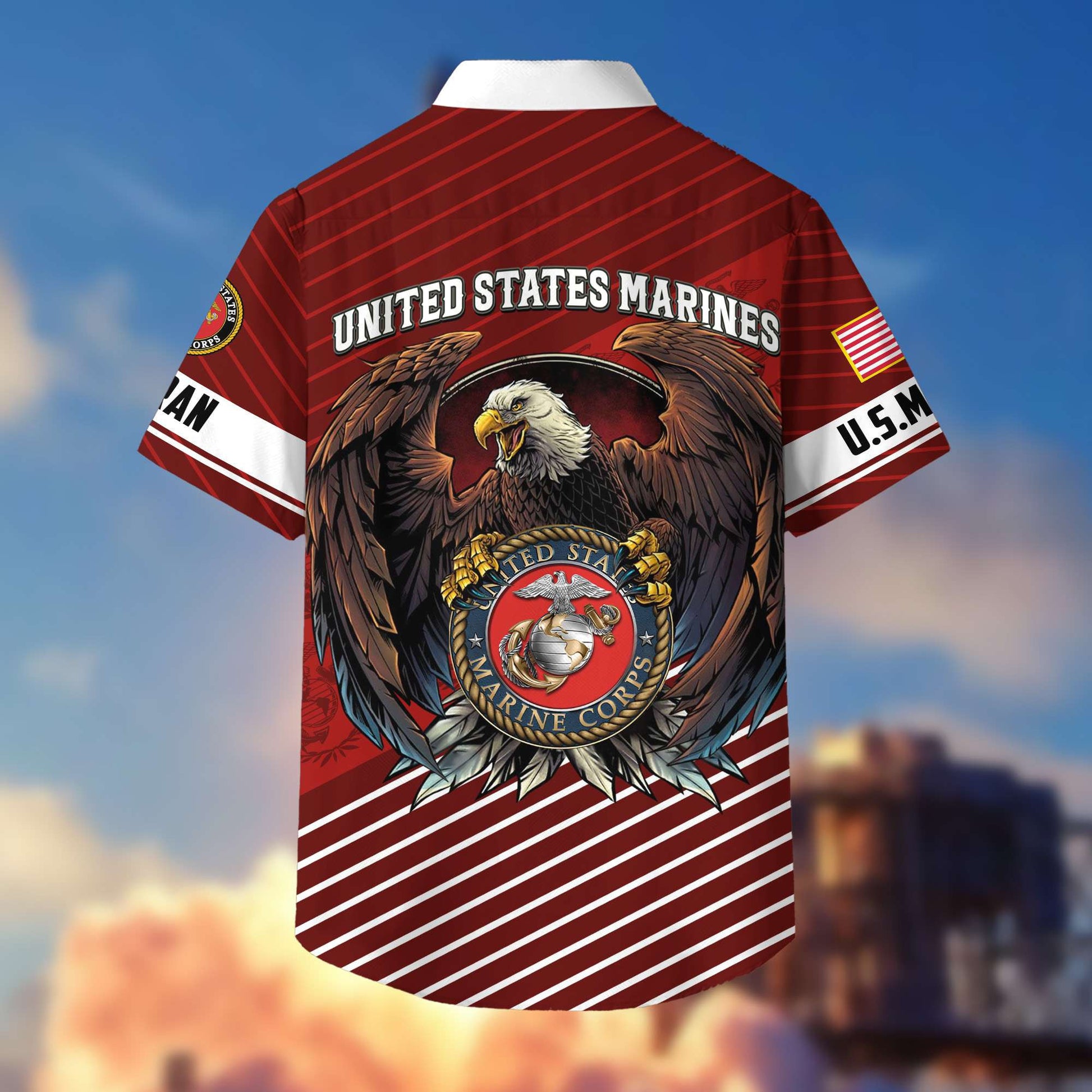 Premium US Veterans Hawaiian Shirt With Pocket, Gifts For Independence Day, Father's Day, Veterans Day, Gifts For Dad, Gifts For Husband Veteran BPVC250702