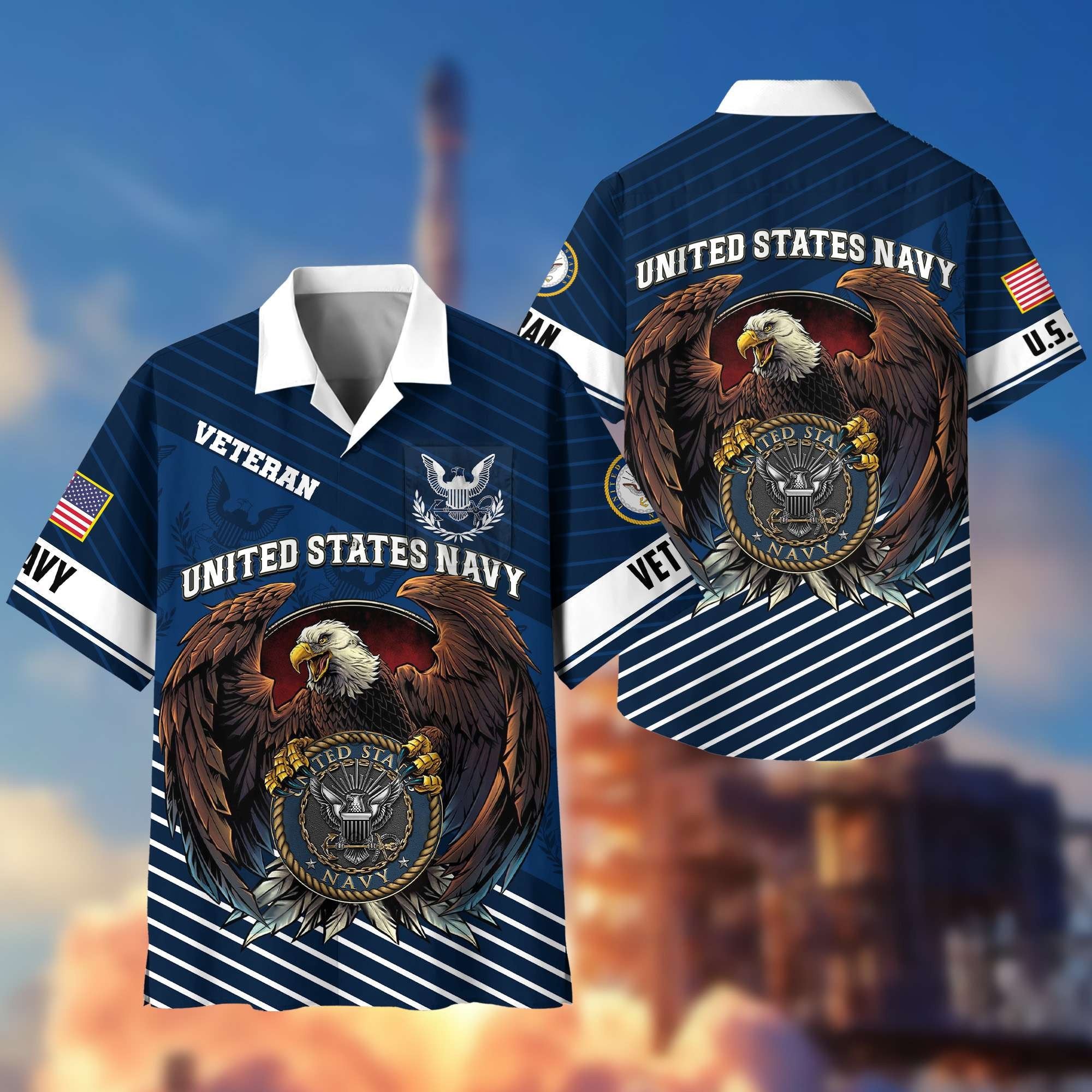 Premium US Veterans Hawaiian Shirt With Pocket, Gifts For Independence Day, Father's Day, Veterans Day, Gifts For Dad, Gifts For Husband Veteran BPVC250702