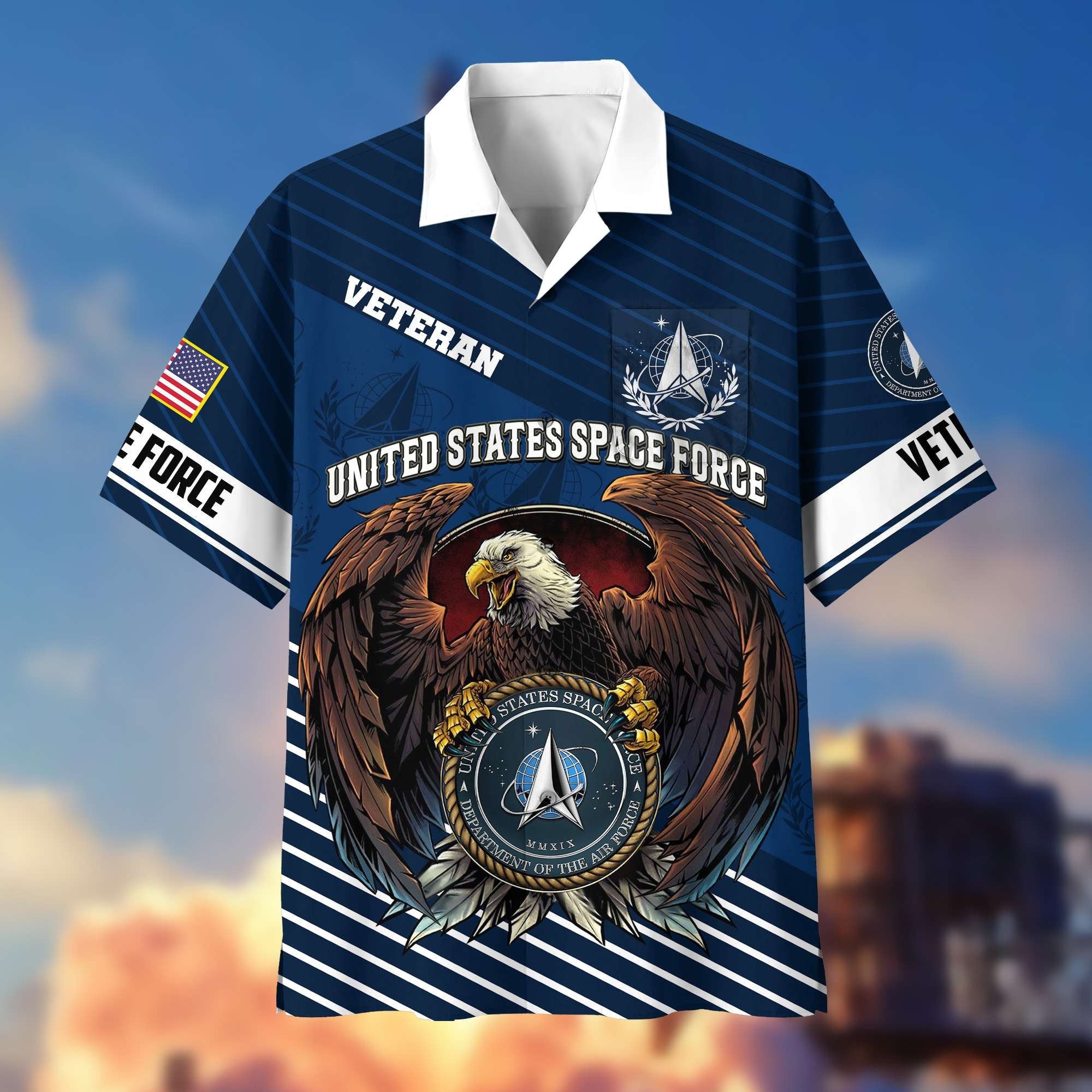 Premium US Veterans Hawaiian Shirt With Pocket, Gifts For Independence Day, Father's Day, Veterans Day, Gifts For Dad, Gifts For Husband Veteran BPVC250702