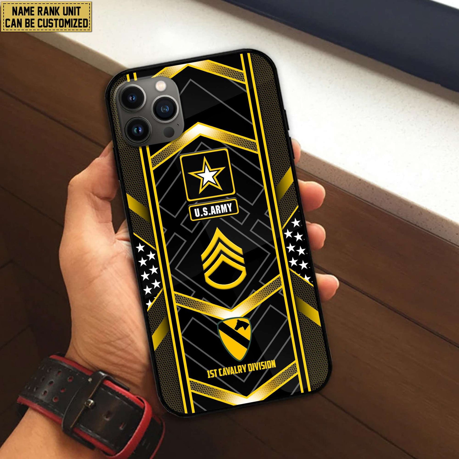 Premium Custom Name, Rank, Unit US Army Veteran Phone Case, Gifts For Dad, For Husband, Gifts For US Army Veteran VPVC500001