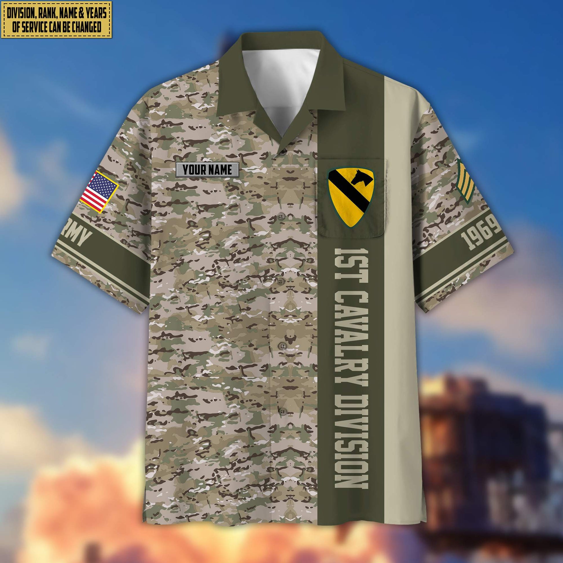Premium Custom Rank, Name, Unit, US Army Hawaiian Shirt With Pocket, Gifts for Army Veteran, Gifts For Dad, For Husband Veteran VPVC401701
