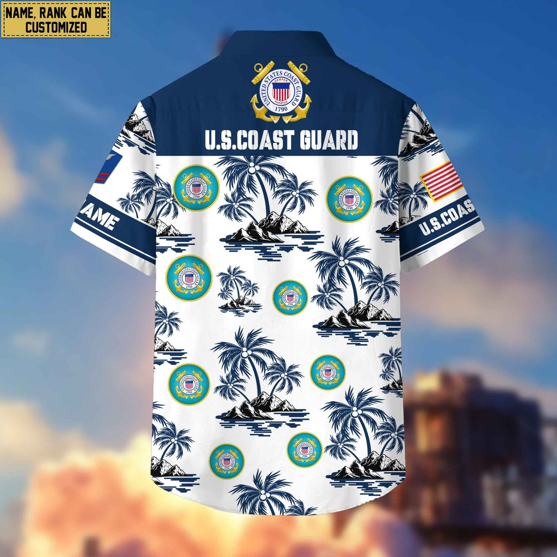 Premium Custom USCG Veteran Hawaiian Shirt With Pocket, Gifts For Veterans Day, Father's Day, Gifts for Coast Guard Veteran VPVC401905