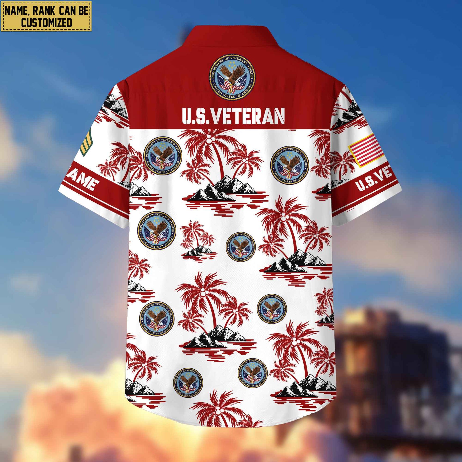 Premium Custom US Veteran Hawaiian Shirt With Pocket, Gifts For Veterans Day, Father's Day, Gifts for US Veteran VPVC401907