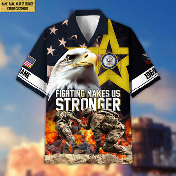 Premium Custom Rank, Name, Unit, US Navy Hawaiian Shirt With Pocket, Gifts for Navy Veteran, Gifts For Dad, For Husband Veteran VPVC402202