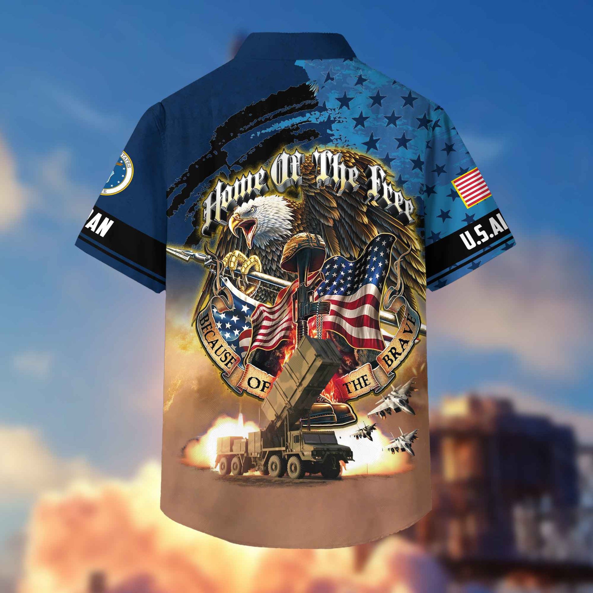 USAF Hawaiian Shirt With Pocket, Gifts For Dad, For Husband, Gifts For Air Force Veteran VPVC402904