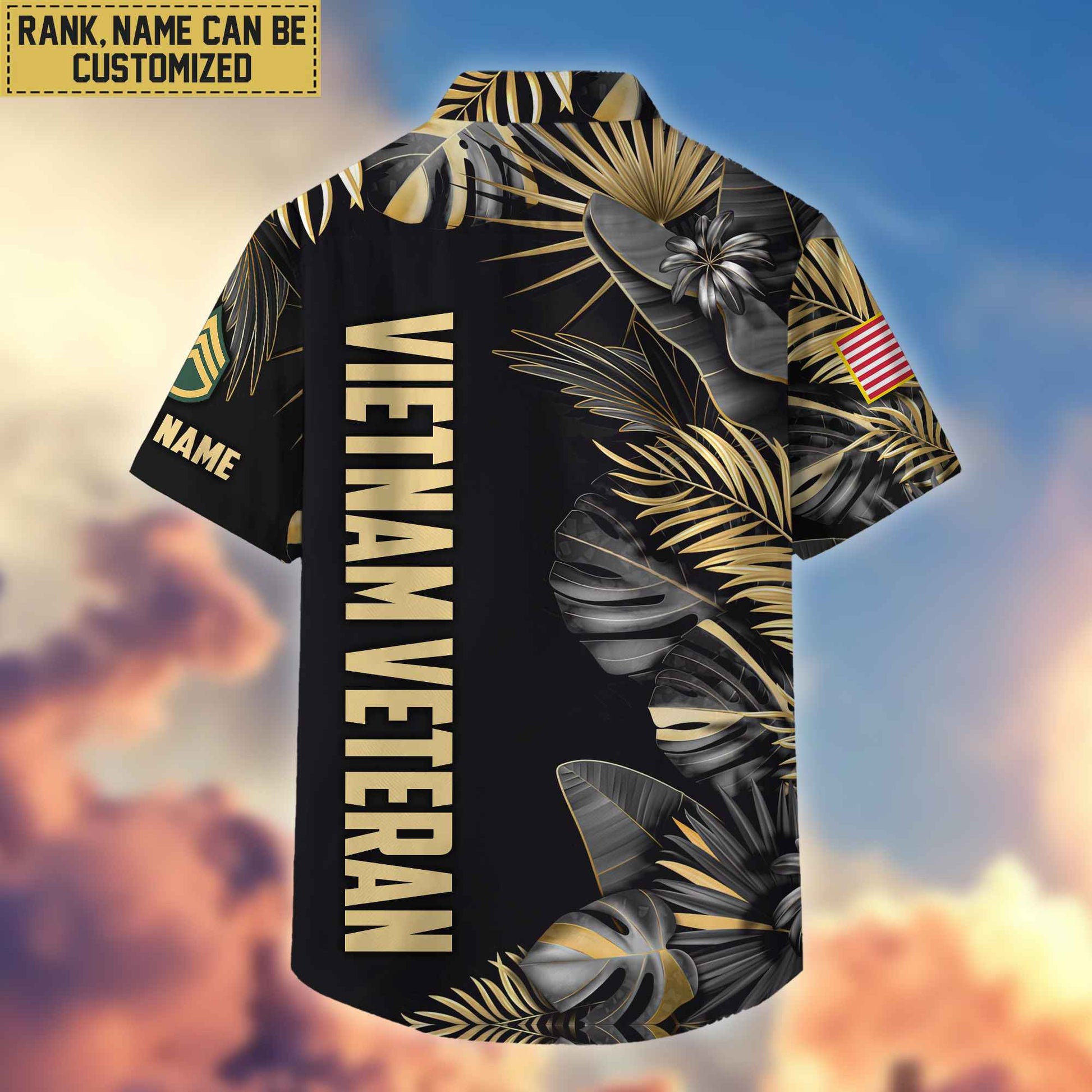 Premium Custom Name, Rank Vietnam Veteran Hawaiian Shirt With Pocket, Gifts For Dad, For Husband, Gifts For Vietnam Veteran VPVC402106