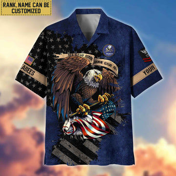 Premium Custom Name, Rank US Seabees Veteran Hawaiian Shirt With Pocket, Gifts For Veterans Day, Father's Day, Gifts For US Seabees Veteran VPVC402708