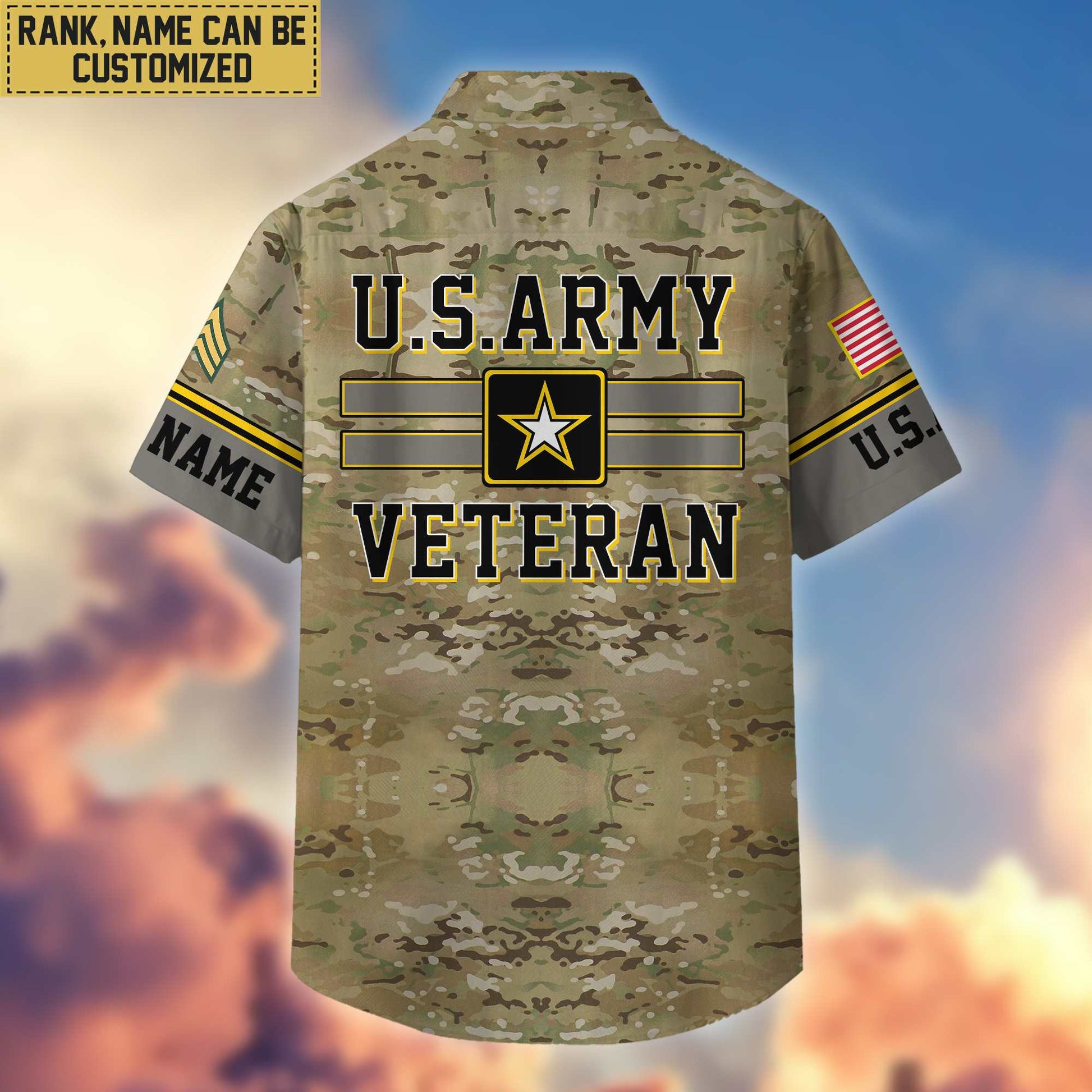 US Army Hawaiian Shirt With Pocket, Gifts For Dad, For Husband, Gifts For Army Veteran VPVC403601
