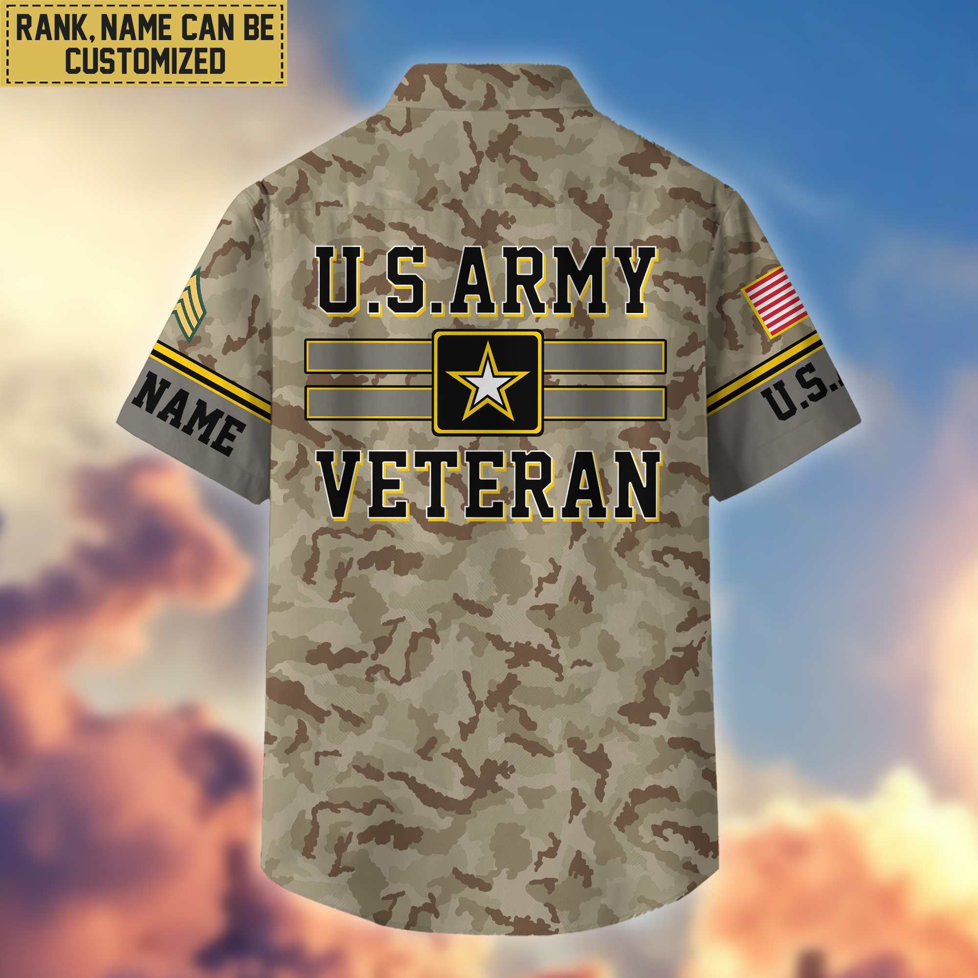 US Army Hawaiian Shirt With Pocket, Gifts For Dad, For Husband, Gifts For Army Veteran VPVC403601