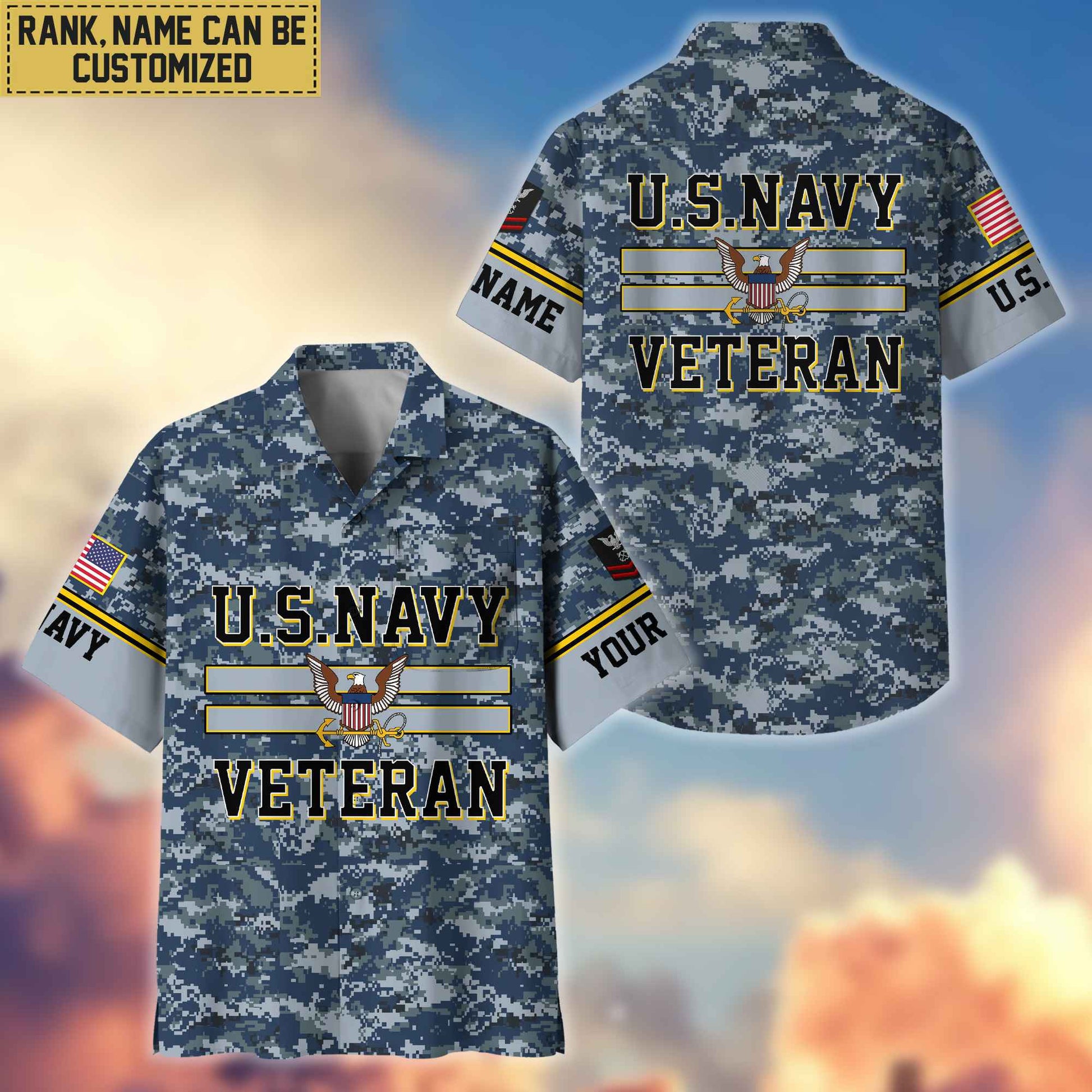US Navy Hawaiian Shirt With Pocket, Gifts For Dad, For Husband, Gifts For Navy Veteran VPVC403602