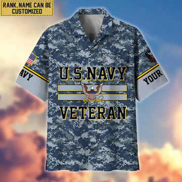 US Navy Hawaiian Shirt With Pocket, Gifts For Dad, For Husband, Gifts For Navy Veteran VPVC403602