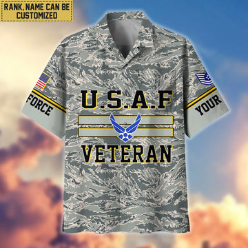 USAF Hawaiian Shirt With Pocket, Gifts For Dad, For Husband, Gifts For Air Force Veteran VPVC403604