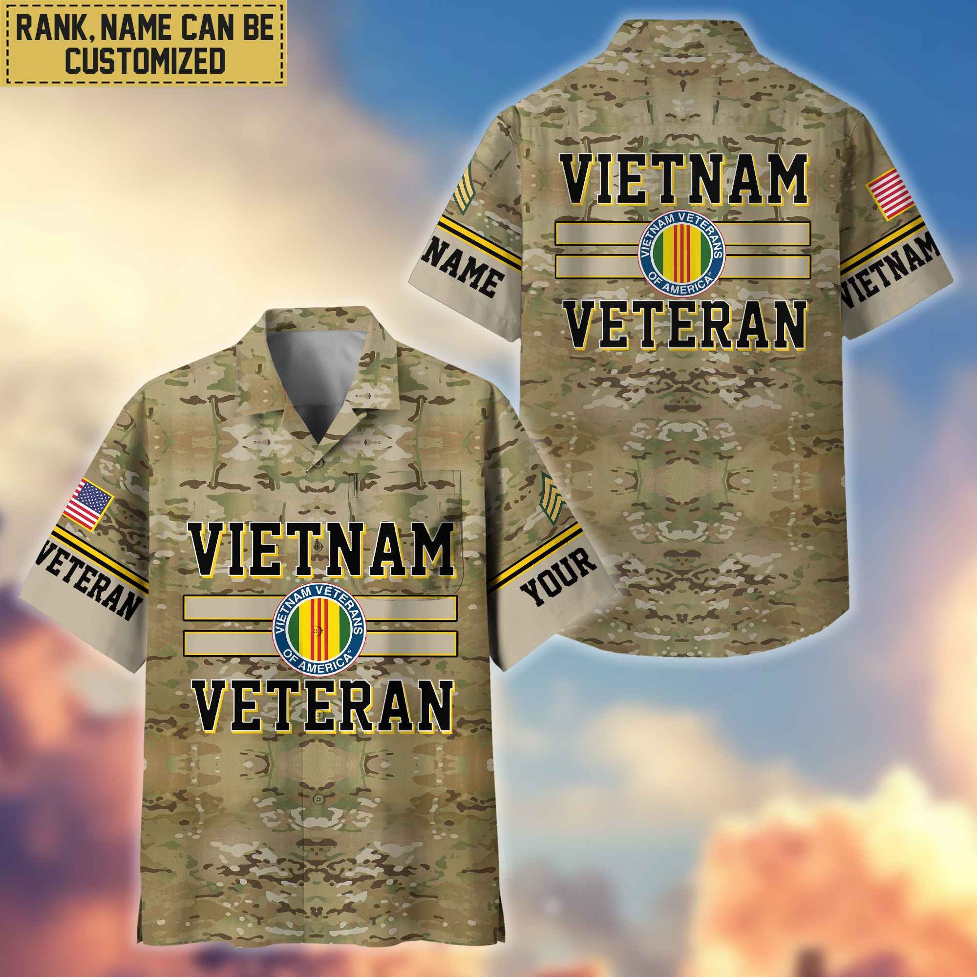 Vietnam Veteran Hawaiian Shirt With Pocket, Gifts For Dad, For Husband, Gifts For Vietnam Veteran VPVC403606