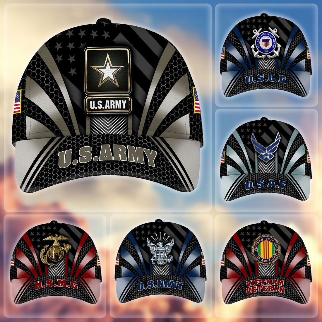 Premium US Veterans Cap, Gifts For Dad, For Husband Veteran BPVC300701