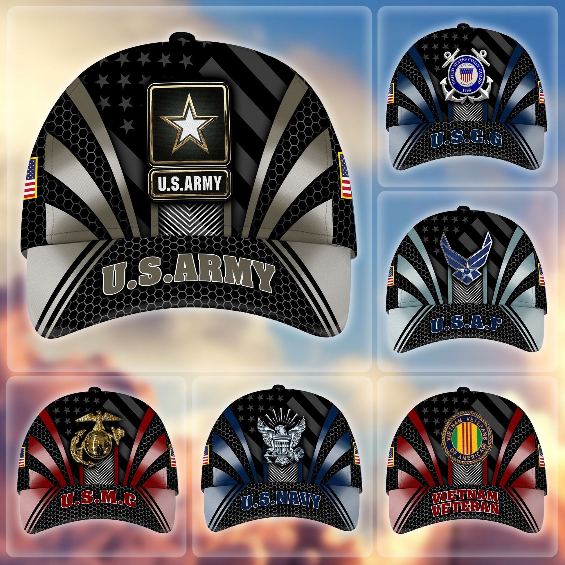 Premium US Veterans Cap, Gifts For Dad, For Husband Veteran BPVC300701