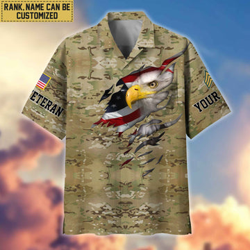 Premium Custom Name, Rank Vietnam Veteran Hawaiian Shirt With Pocket, Gifts For Dad, For Husband, Gifts For Vietnam Veteran VPVC403706