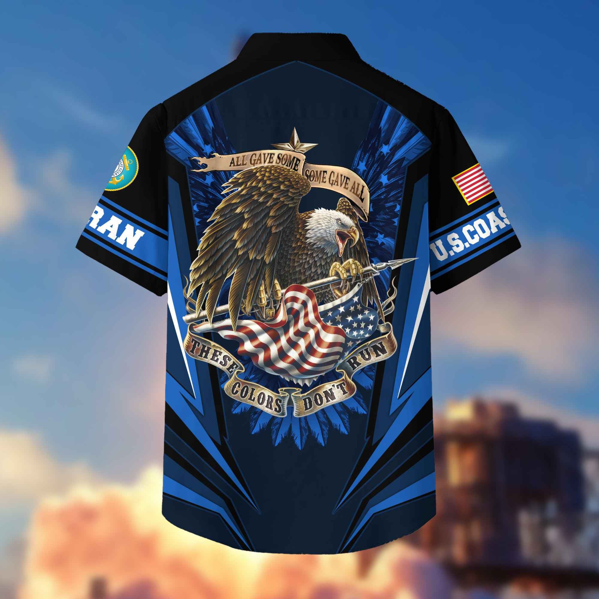 USCG Hawaiian Shirt With Pocket Gifts For US Coast Guard Veteran, Gifts For Veterans Day, Father's Day VPVC403005