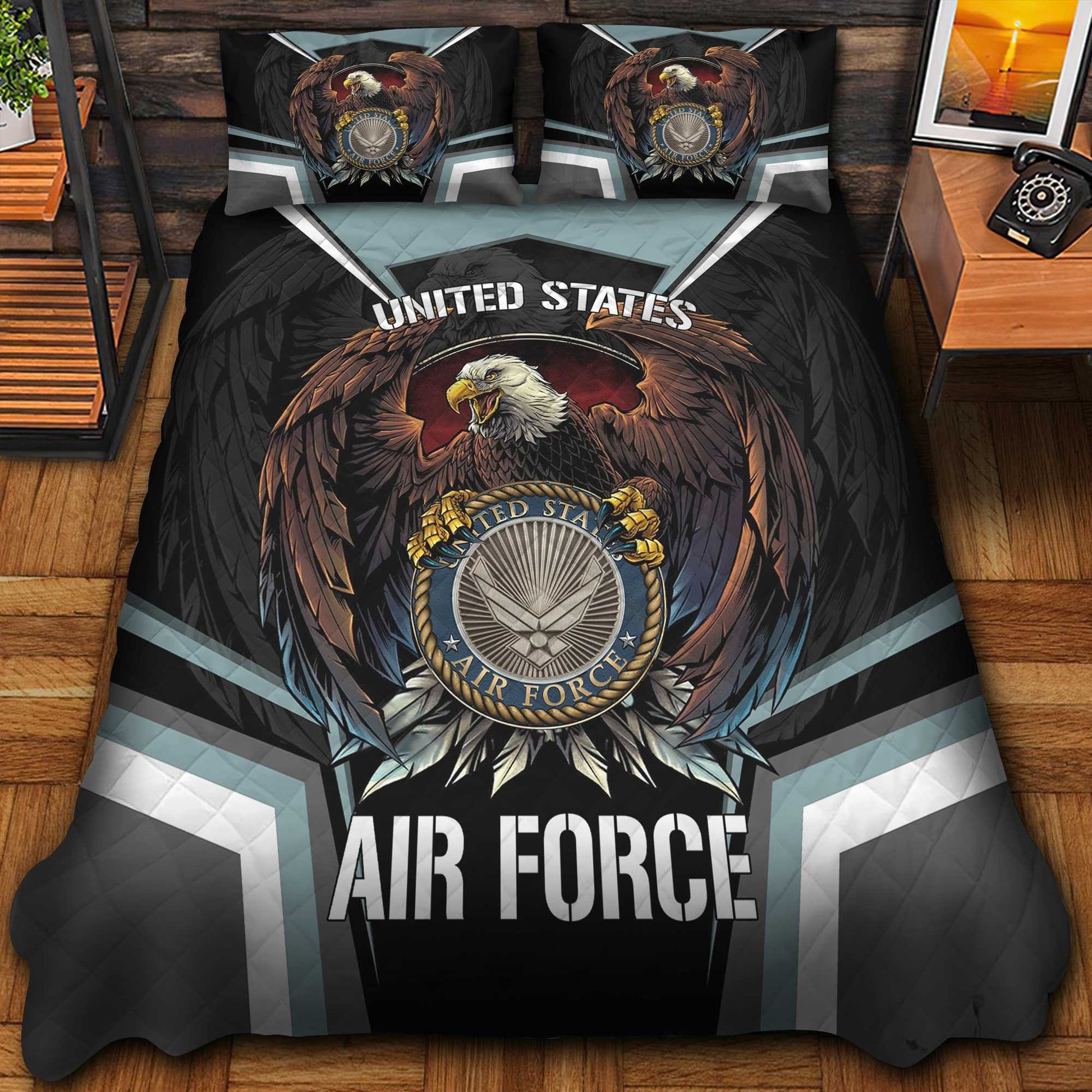 Premium Eagle US Veterans Bedding Set, Gifts For Independence Day, Father's Day, Veterans Day, Gifts For Dad, Gifts For Husband Veteran BPVC290702