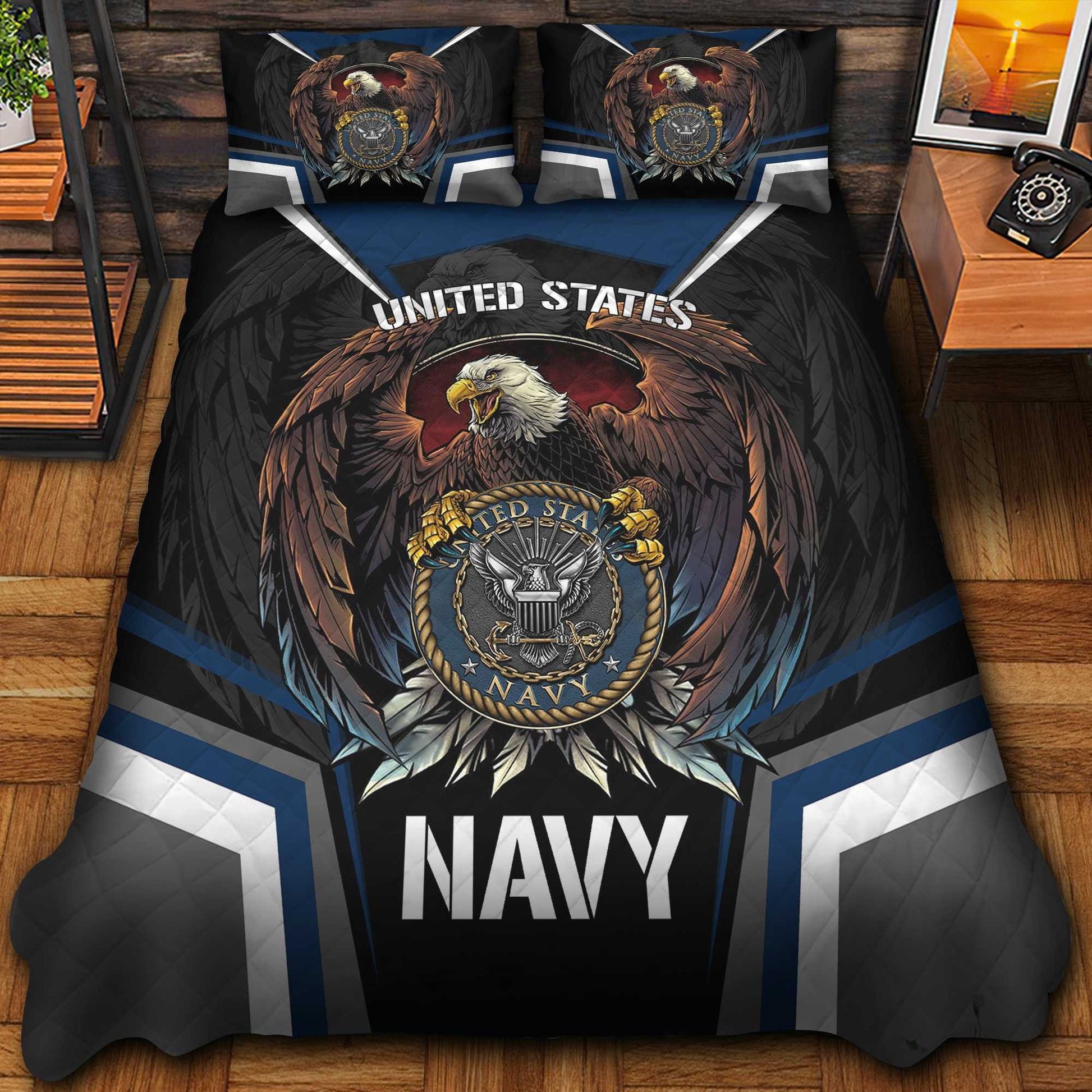 Premium Eagle US Veterans Bedding Set, Gifts For Independence Day, Father's Day, Veterans Day, Gifts For Dad, Gifts For Husband Veteran BPVC290702