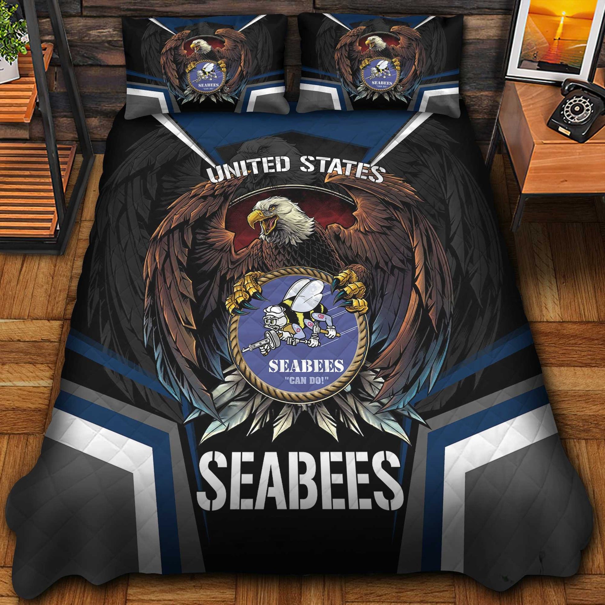 Premium Eagle US Veterans Bedding Set, Gifts For Independence Day, Father's Day, Veterans Day, Gifts For Dad, Gifts For Husband Veteran BPVC290702