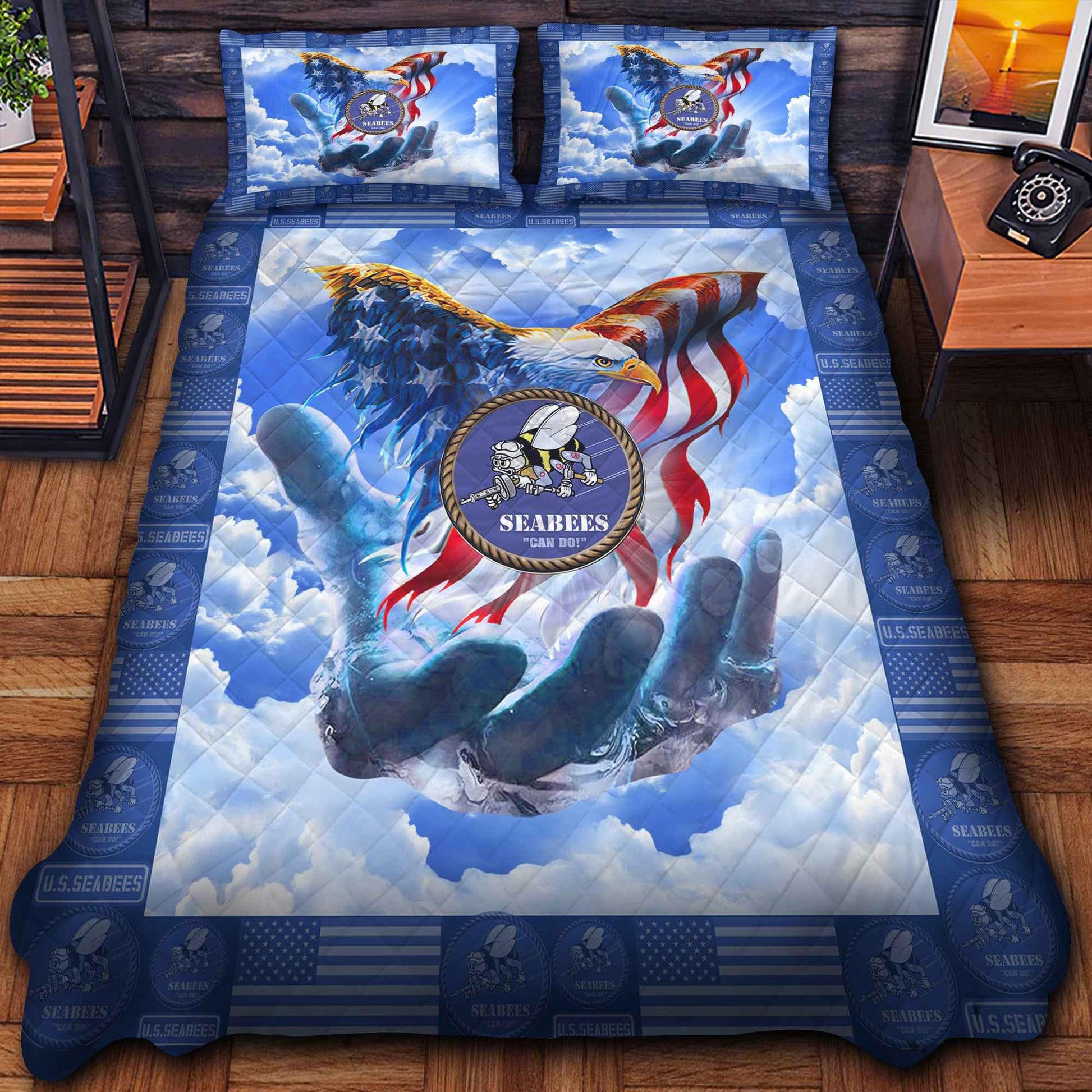 Premium American Pride US Veterans Bedding Set, Gifts For Dad For Husband Veteran BPVC290701