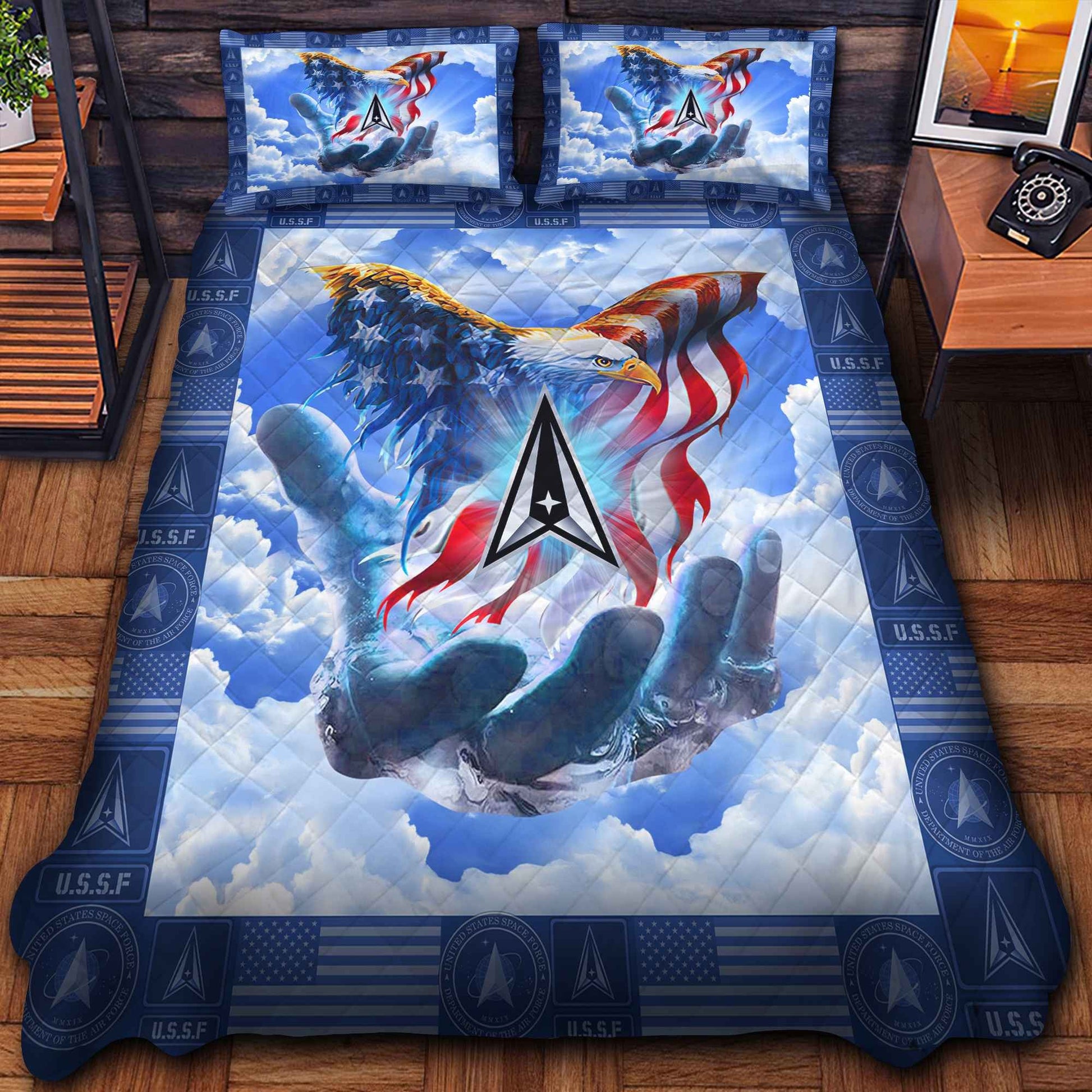 Premium American Pride US Veterans Bedding Set, Gifts For Dad For Husband Veteran BPVC290701