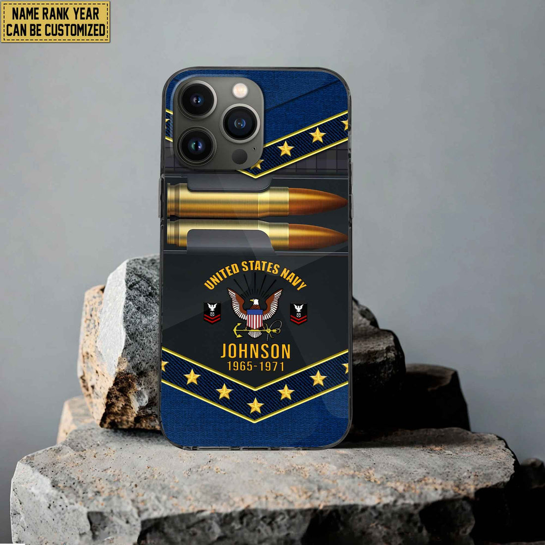 Premium Custom Name, Rank US Navy Phone Case, Gifts For US Navy Veteran, Gifts For Veterans Day, Father's Day VPVC500702