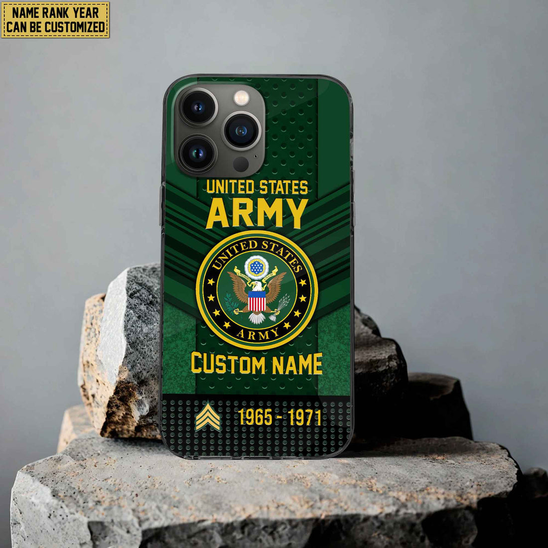 Premium Custom Name, Rank US Army Veteran Phone Case, Gifts For Veterans Day, Father's Day, Gifts For US Army Veteran VPVC500801