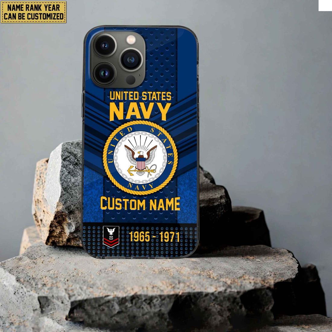 Premium Custom Name, Rank US Navy Veteran Phone Case, Gifts For Veterans Day, Father's Day, Gifts For US Navy Veteran VPVC500802