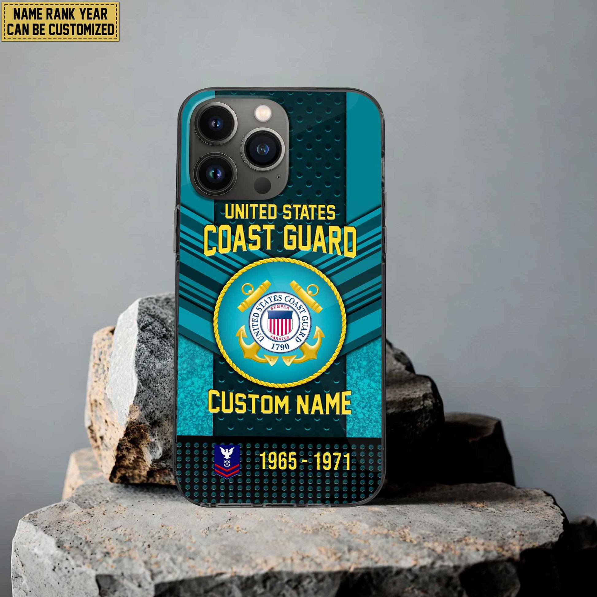 Premium Custom Name, Rank USCG Veteran Phone Case, Gifts For Veterans Day, Father's Day, Gifts For Coast Guard Veteran VPVC500805