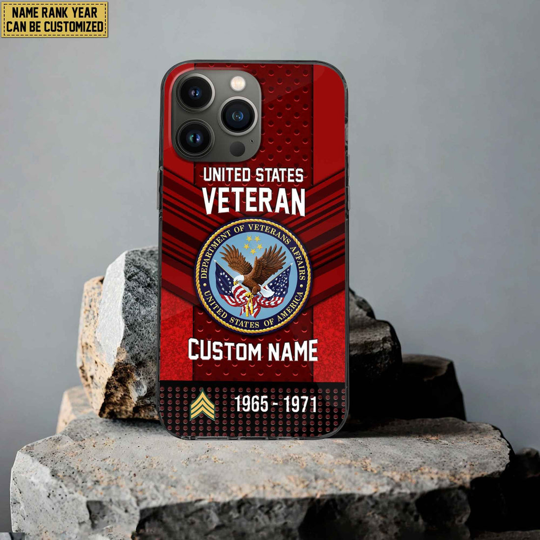 Premium Custom Name, Rank US Veteran Phone Case, Gifts For Veterans Day, Father's Day, Gifts For US Veteran VPVC500807