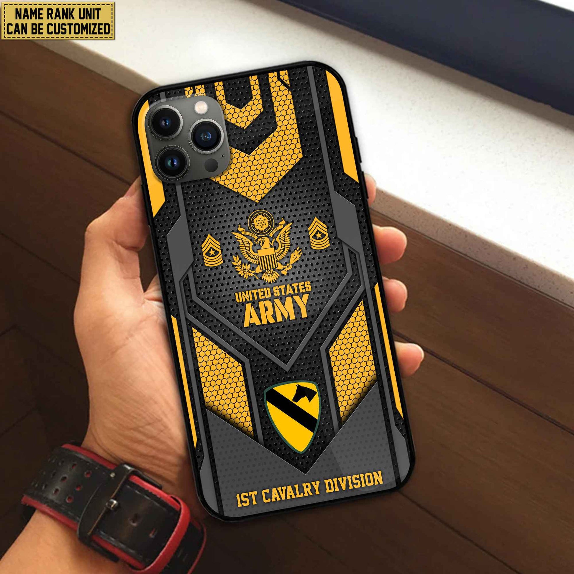 Premium Custom Name, Rank US Army Veteran Phone Case, Gifts For Army Veteran VPVC500201