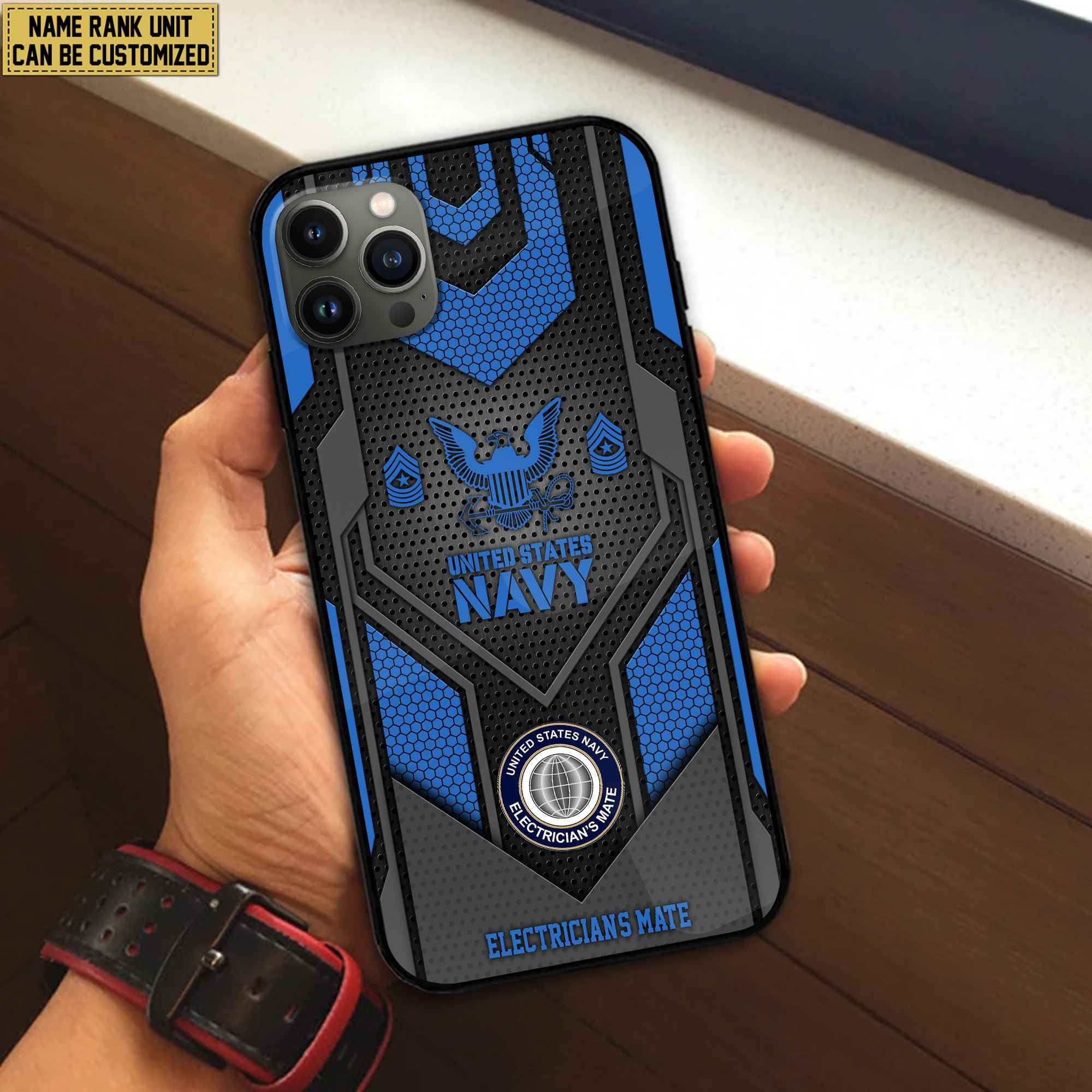 Premium Custom Name, Rank US Navy Veteran Phone Case, Gifts For Navy Veteran VPVC500202