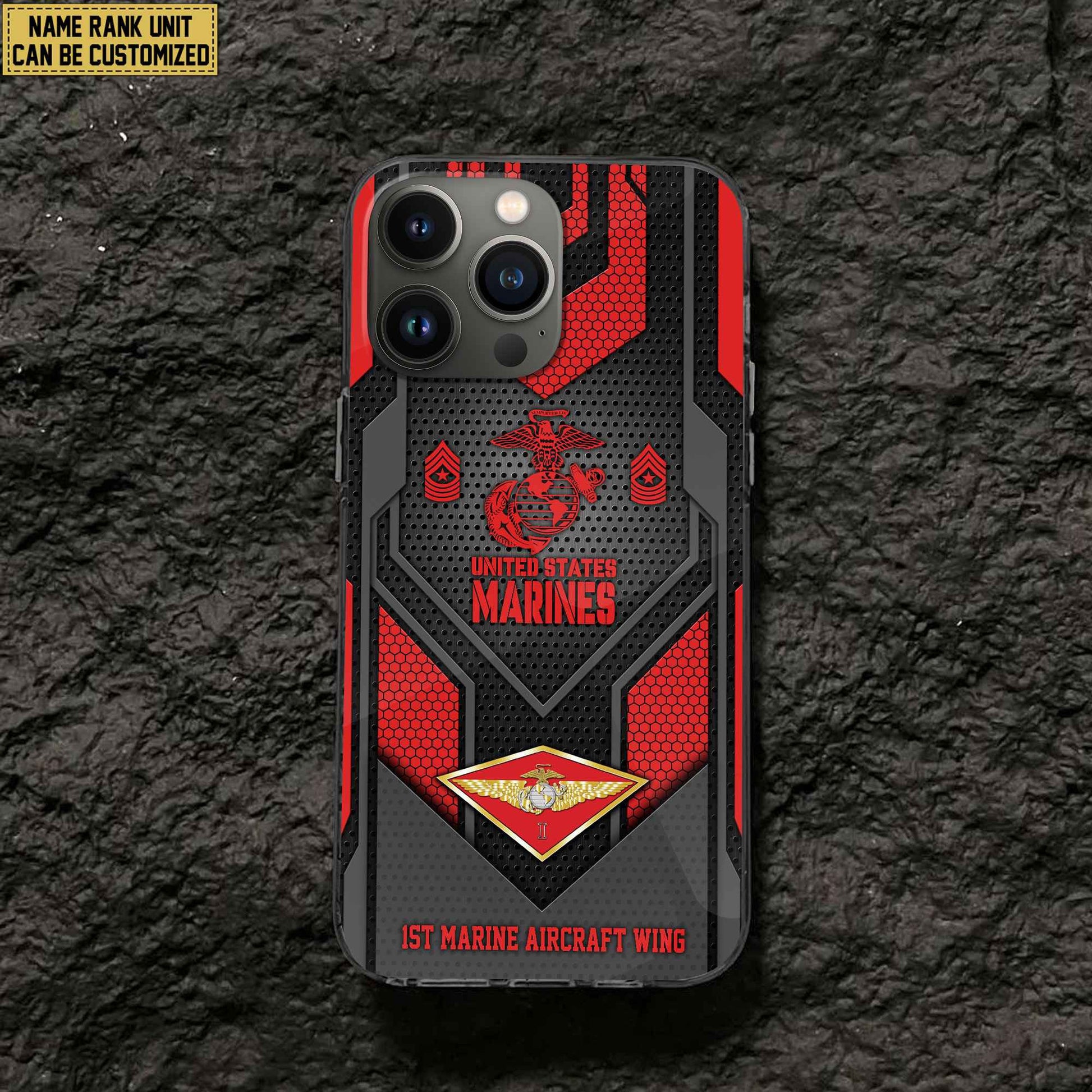 Premium Custom Name, Rank USMC Veteran Phone Case, Gifts For Marine Veteran VPVC500203