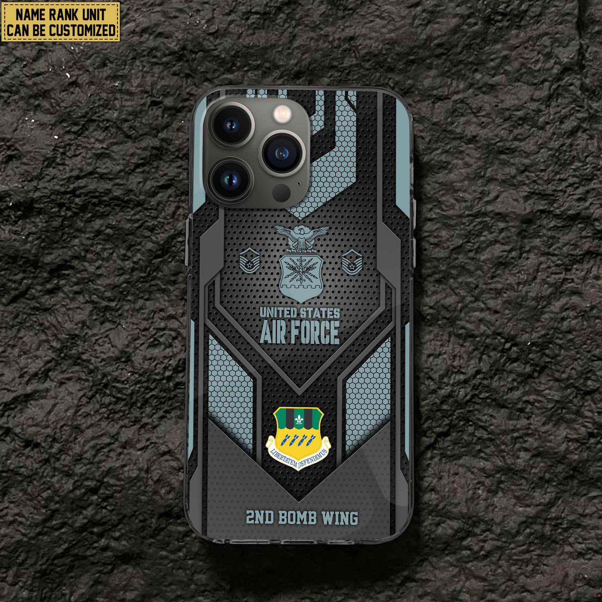 Premium Custom Name, Rank USAF Veteran Phone Case, Gifts For Air Force Veteran VPVC500204