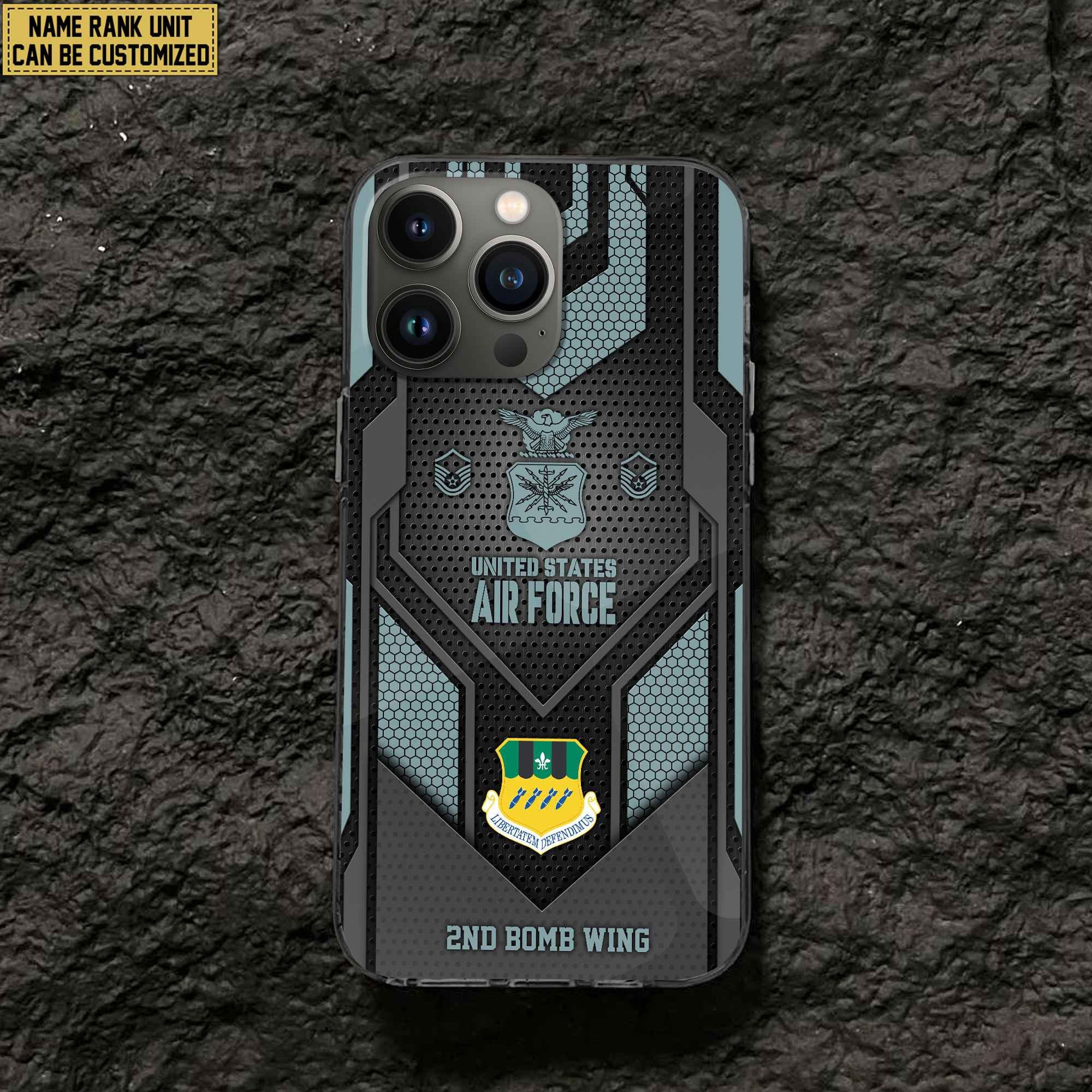 Premium Custom Name, Rank USAF Veteran Phone Case, Gifts For Air Force Veteran VPVC500204