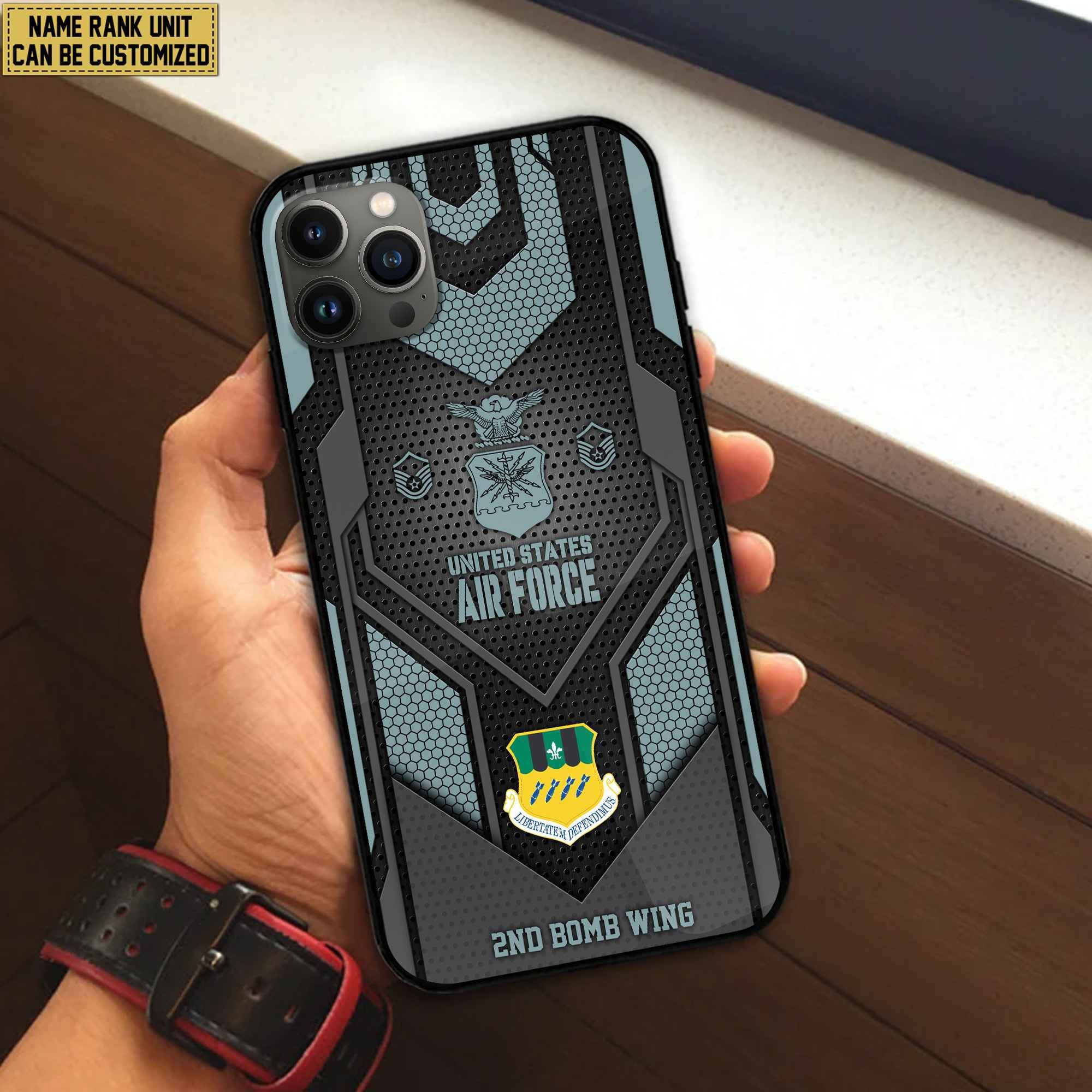 Premium Custom Name, Rank USAF Veteran Phone Case, Gifts For Air Force Veteran VPVC500204