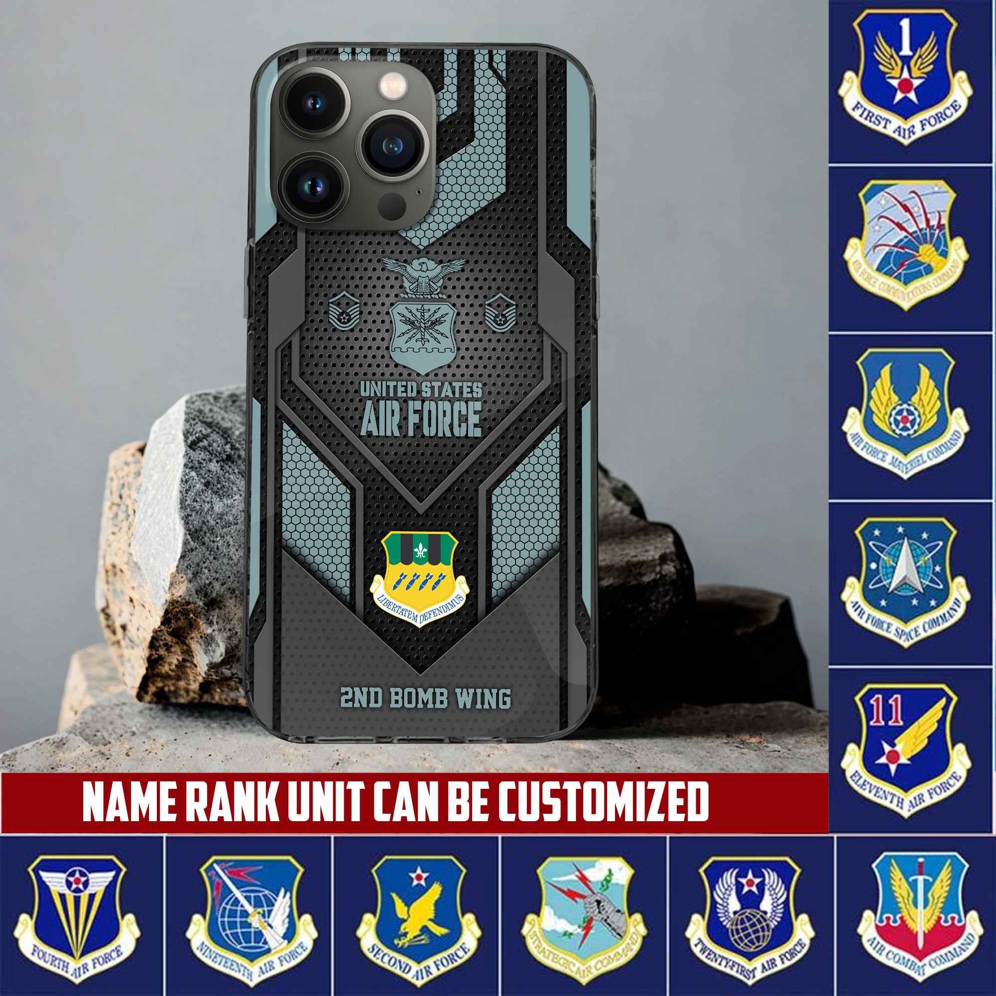 Premium Custom Name, Rank USAF Veteran Phone Case, Gifts For Air Force Veteran VPVC500204