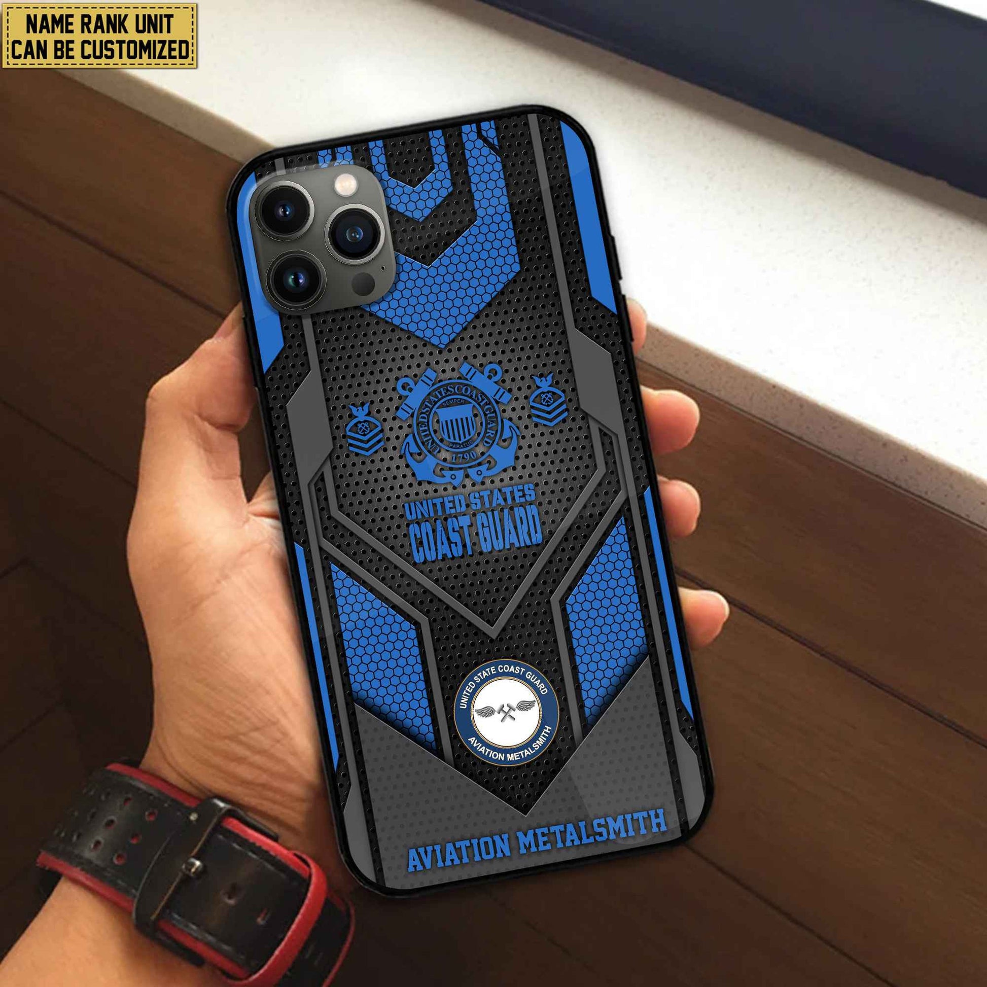 Premium Custom Name, Rank USCG Veteran Phone Case, Gifts For Coast Guard Veteran VPVC500205