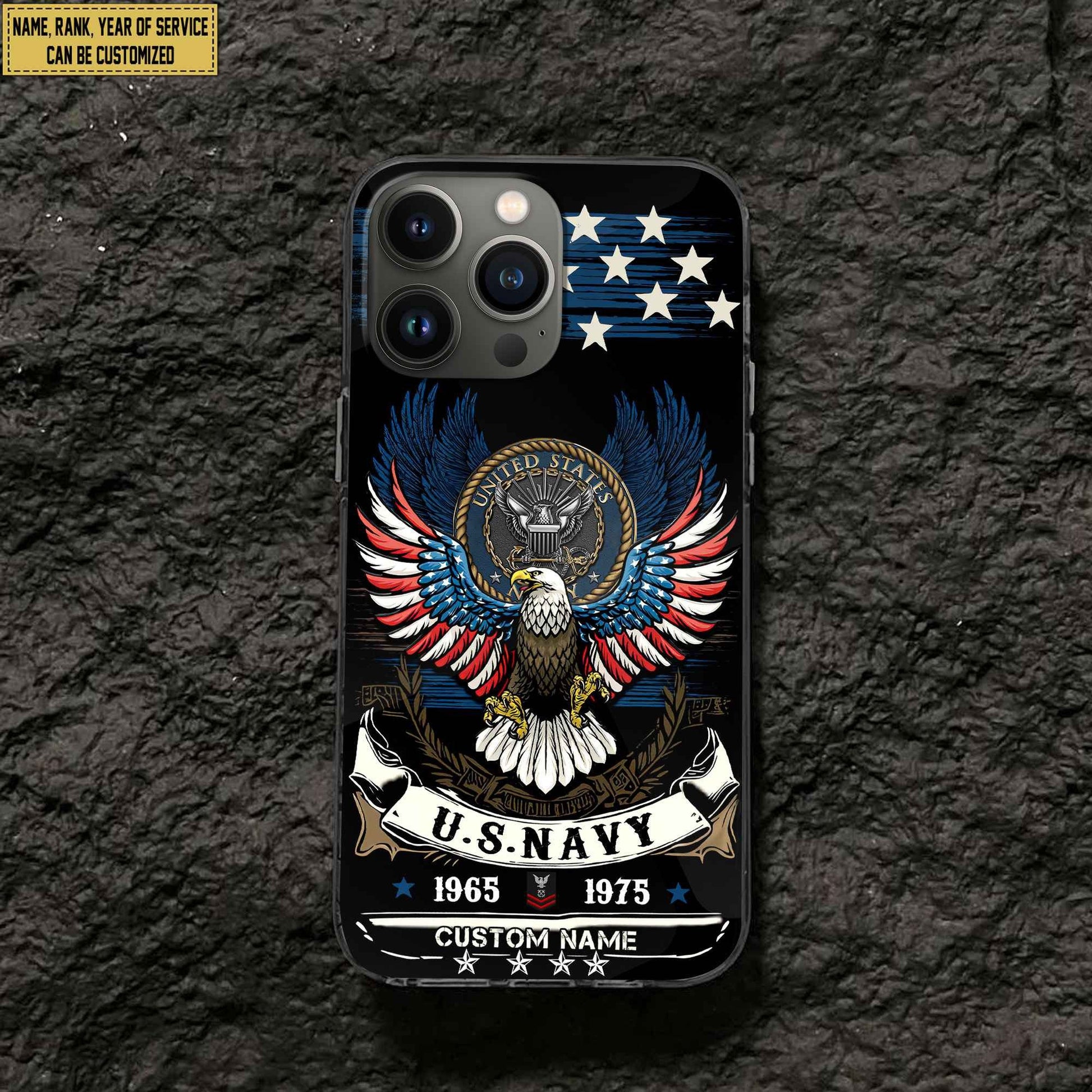 Premium Custom Name, Rank Navy Veteran Phone Case, Gifts For Navy Veteran, Gifts For Dad, For Husband VPVC500502
